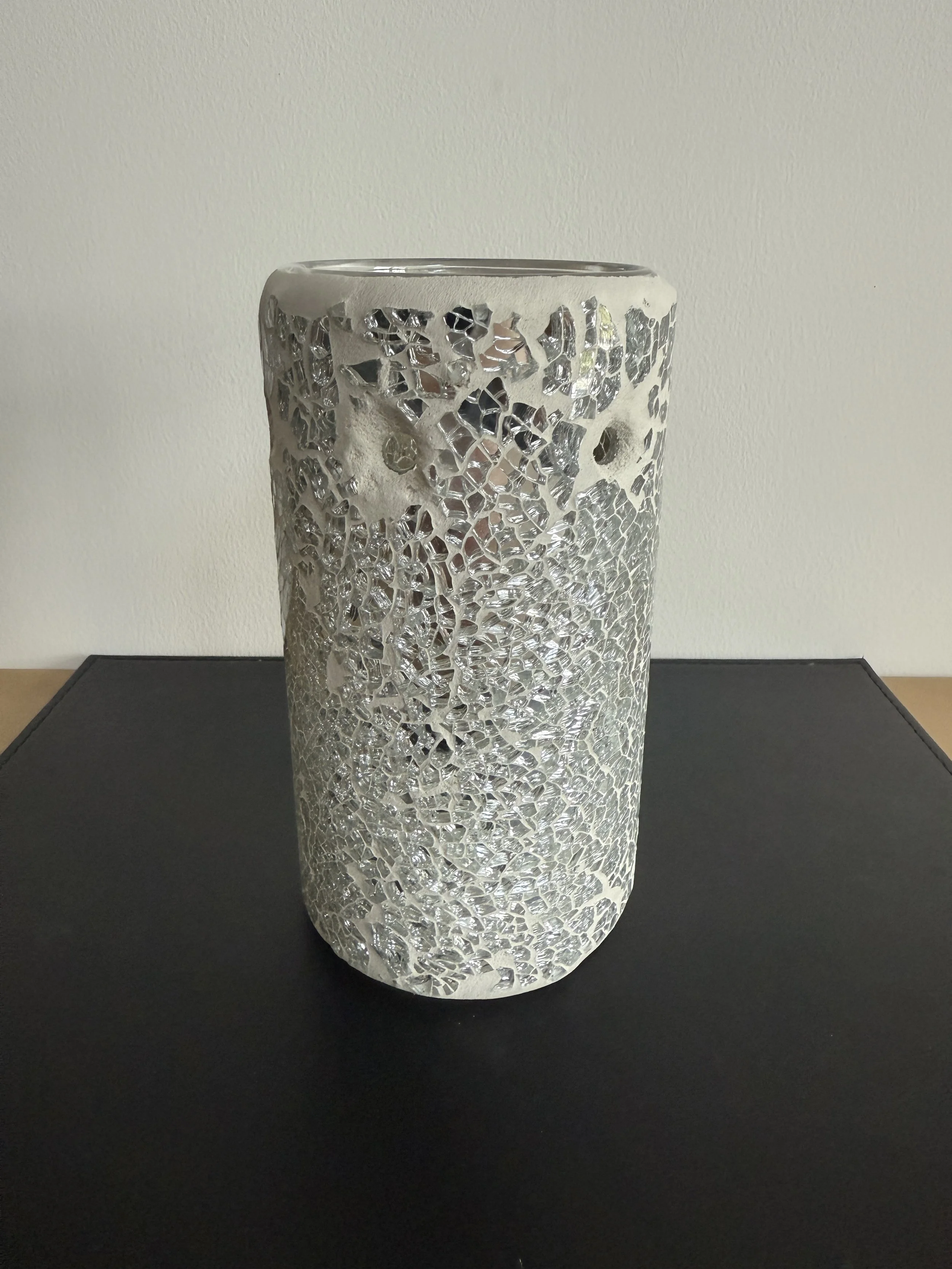 Silver Pillar Crackle Burner