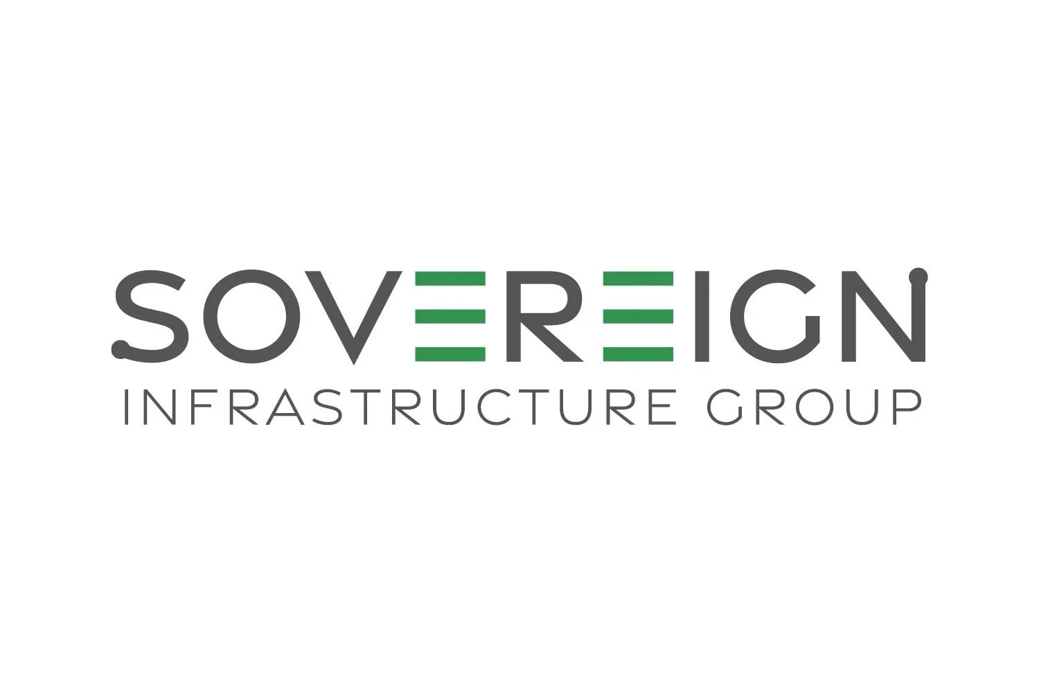Logo of SOVEREIGN INFRASTRUCTURE GROUP with stylized green lines forming the letter E in 'SOVEREIGN'.