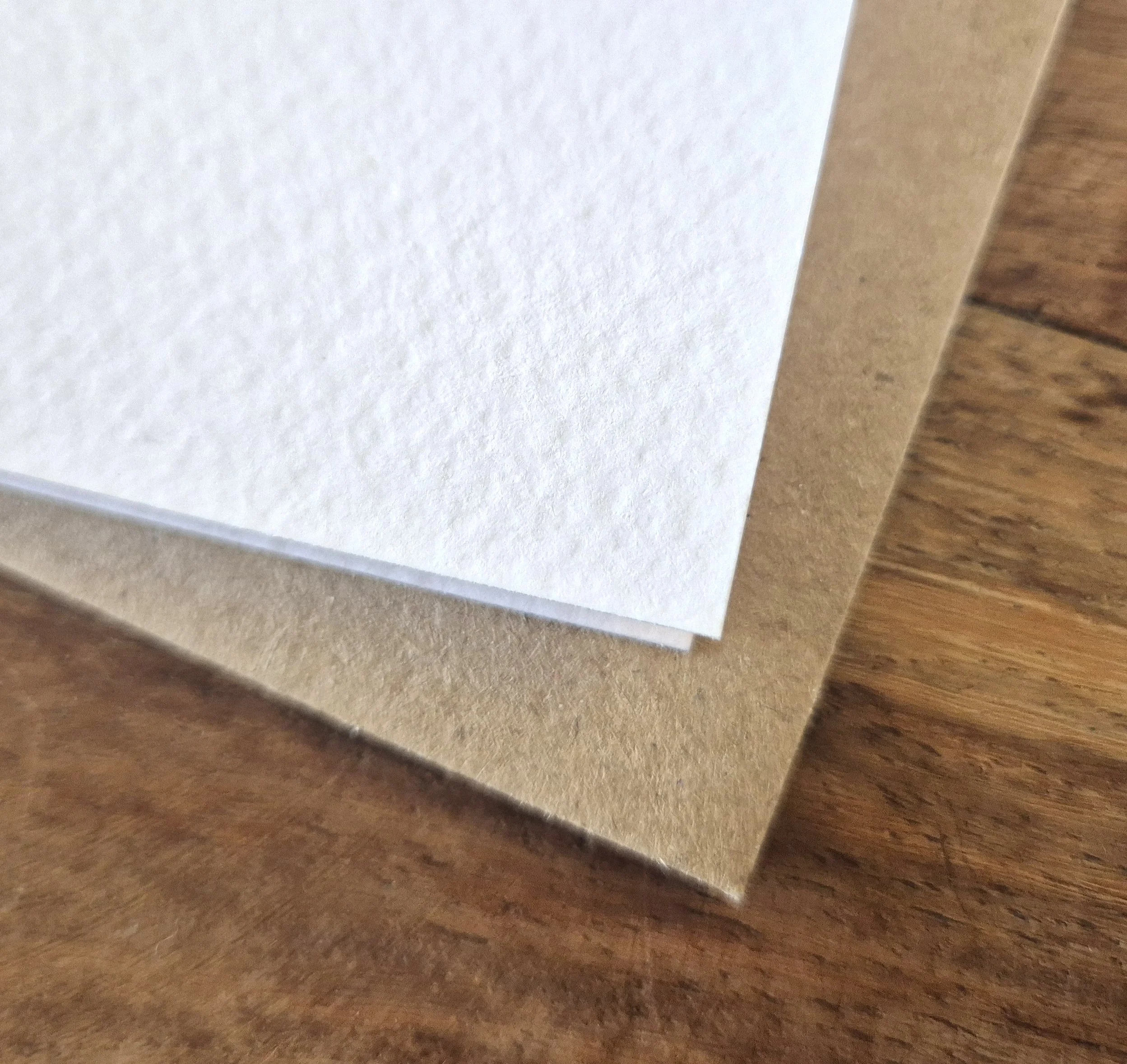 Close up of greeting card board