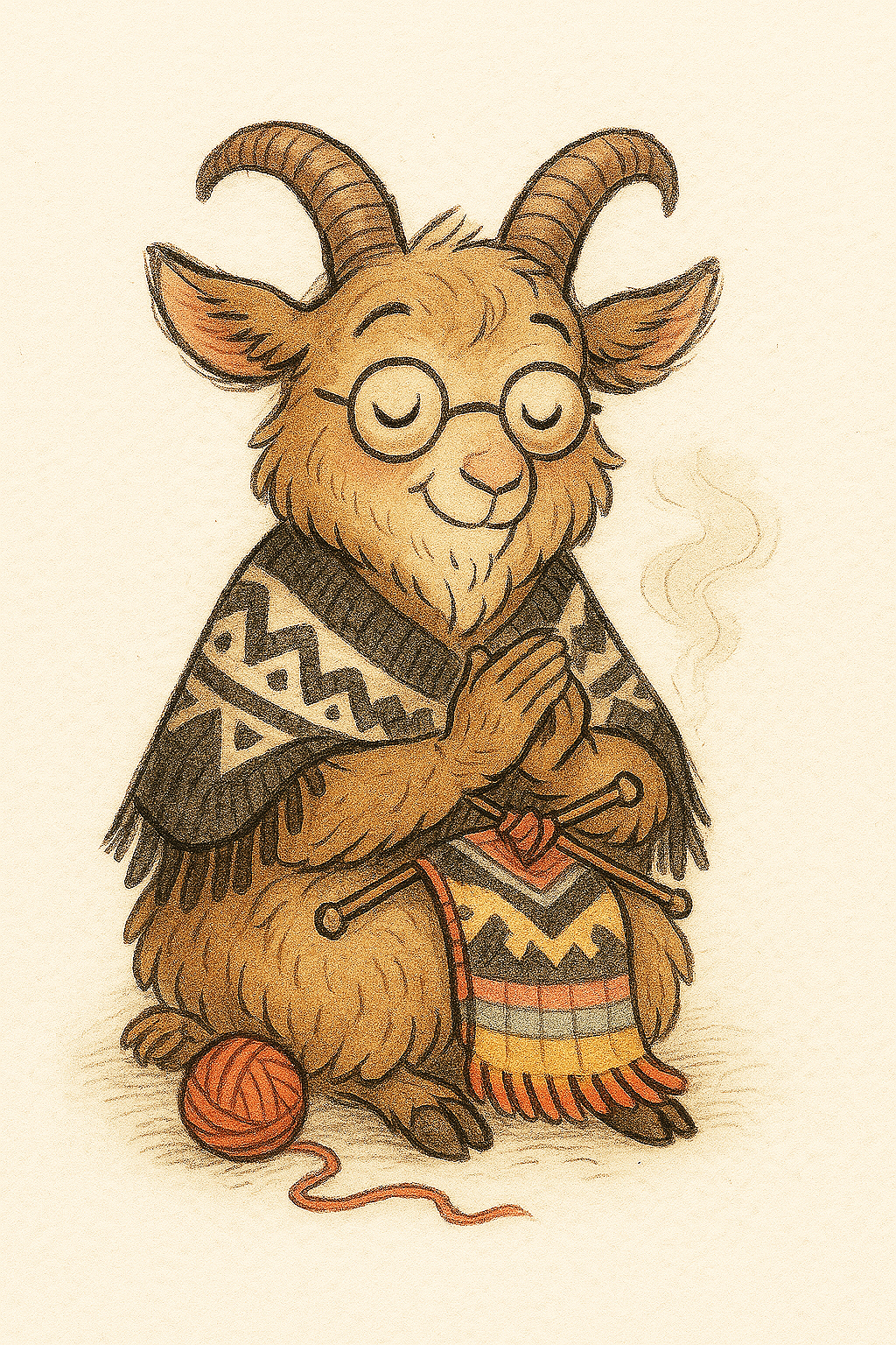 Granny Sue the Mountain Goat
Wise village elder, knitting needles never far