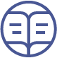 Icon of an open book with pages facing upward.