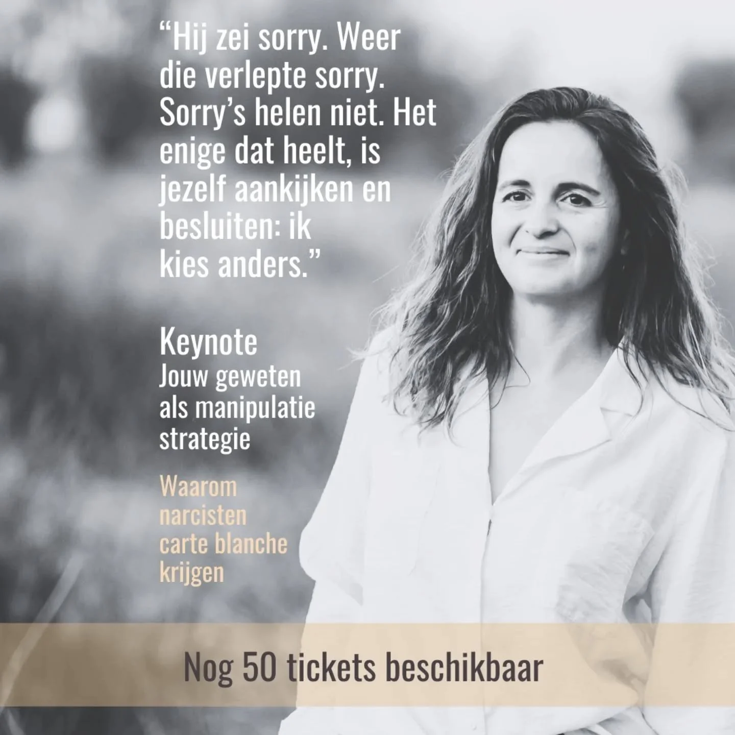 Wees erbij 25 september in het prachtige Wintercircus in Gent. Ik beloof het je: je zal er geen spijt van hebben. Want zeg nu zelf; hoe belangrijk is het wel niet om het onderscheid te kunnen maken wie het goed voorheeft met jou en wie niet? Tickets 
