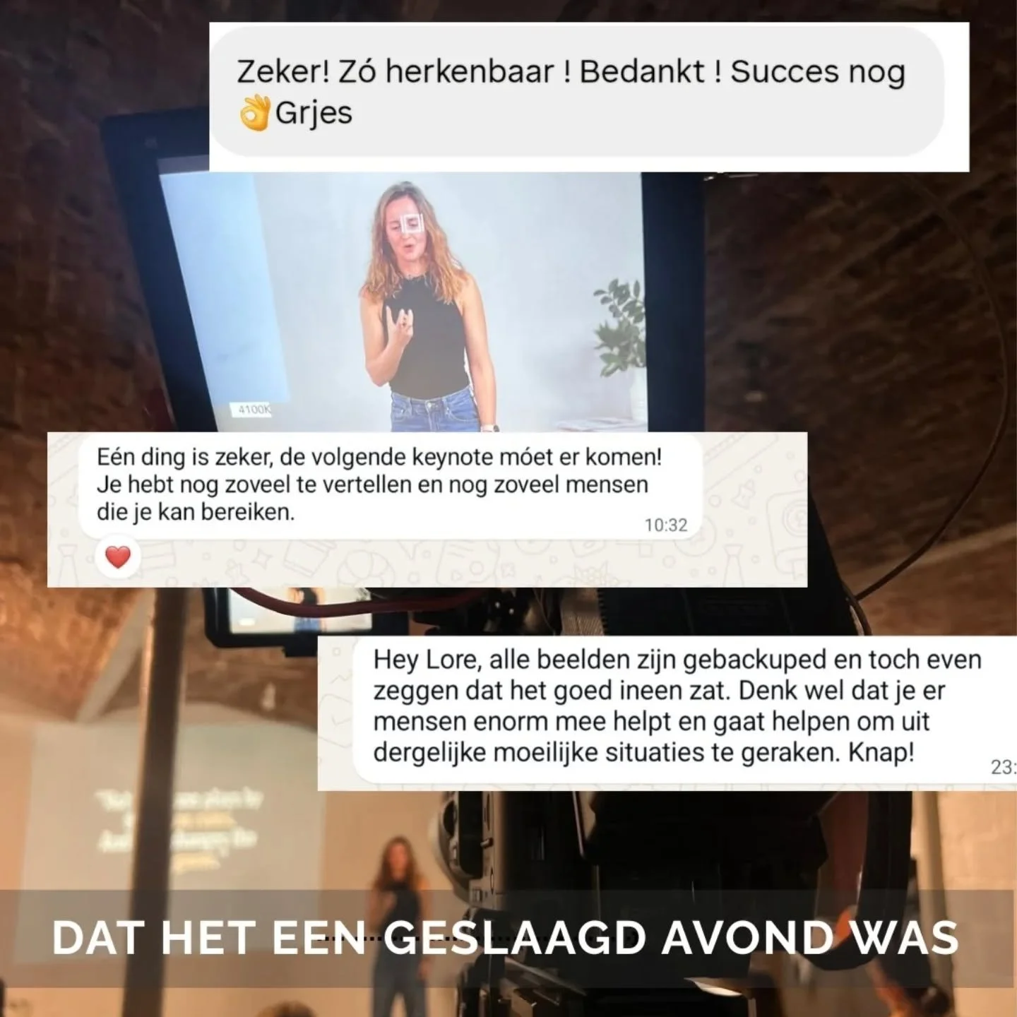 "Bedankt om jouw verhaal te delen" zei een dame tegen me bij het naar buiten gaan. Vol empathie in haar stem. Ze had heel wat foto's genomen van de slides. Ze had vanuit herkenbaarheid meegeknikt tijdens mijn verhaal. Ik weet dat ik niet al