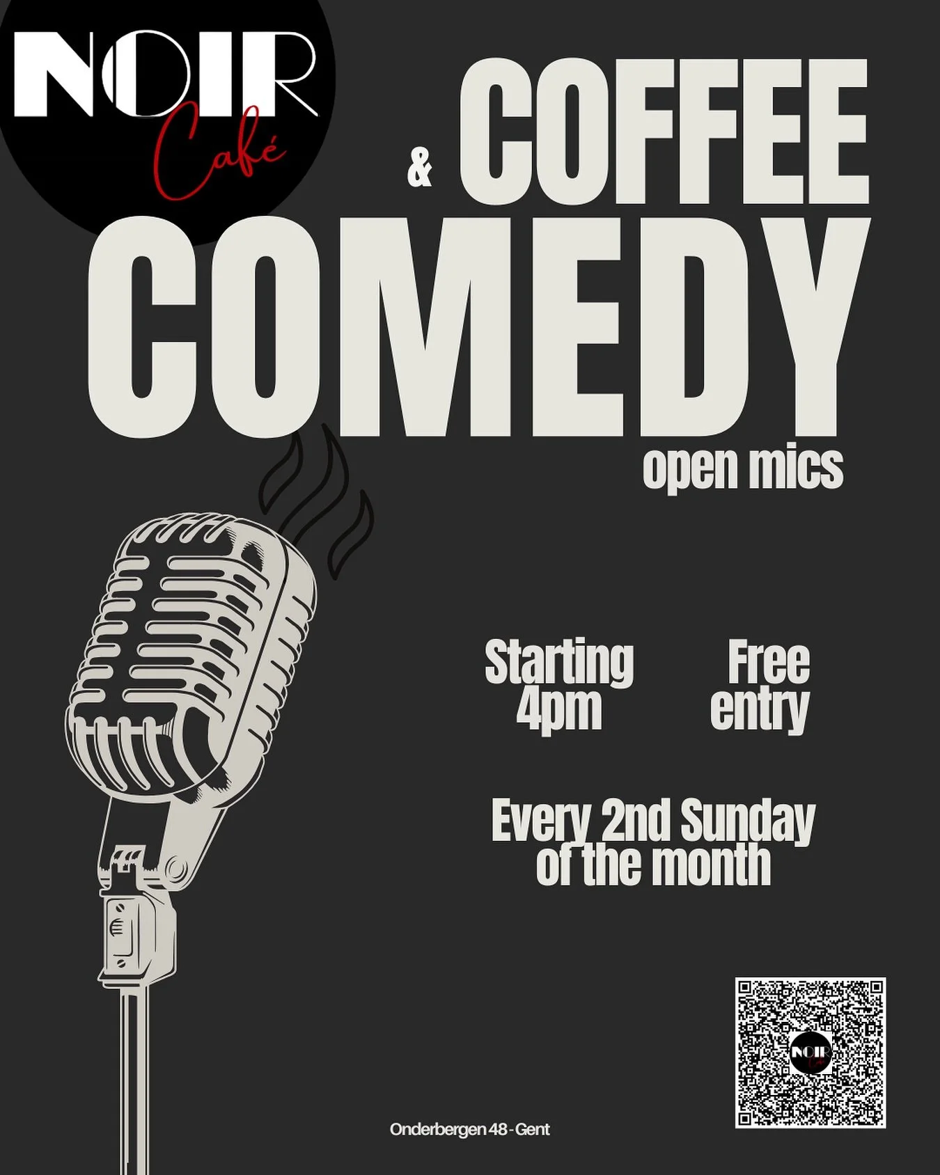 Koffie &amp; Komedie komt terug!❤️&zwj;🔥

Elke 2e zondag van de maand, vanaf oktober zijn er terug open mic eventjes, jippieeee!

Kom, lach en geniet met een lekker drankje in de hand - wel oppassen dat je niet in de lach schiet terwijl je een slokj