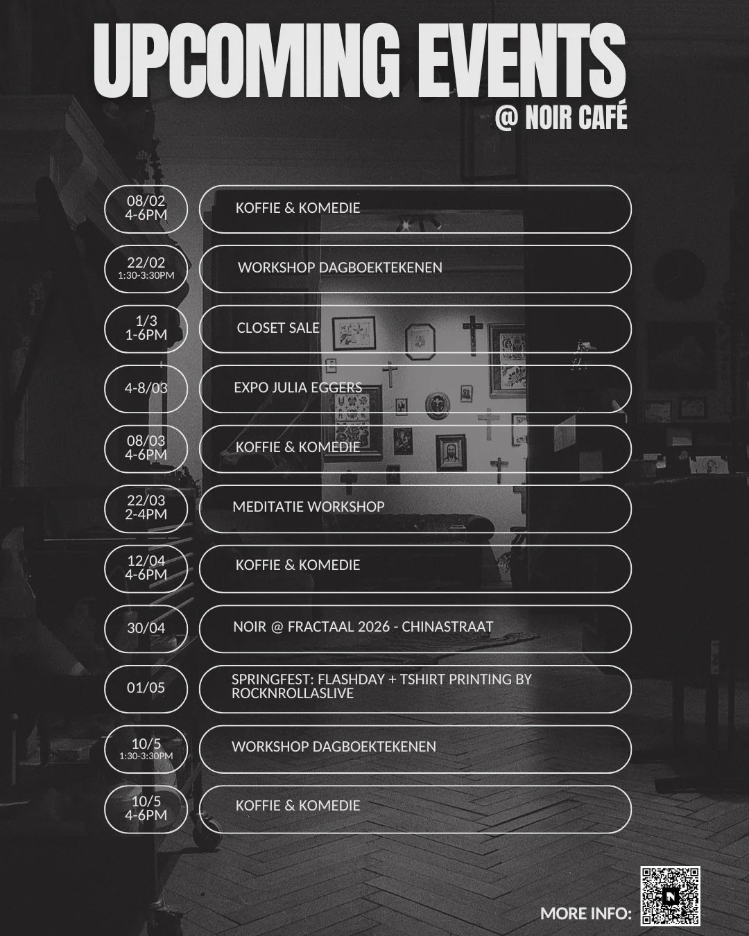 Nice stuff coming to @noir.cafe.gent.
Hope to see you!🖤