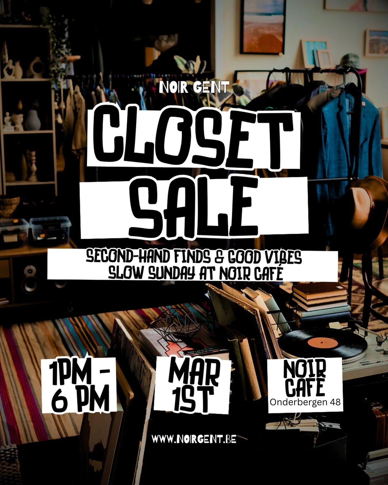 NOIR&rsquo;S CLOSET SALE👗

We&rsquo;re opening our closets at NOIR on March 1.
Personal pieces, nice prices, cozy caf&eacute; vibes.

Come by with your shopping bestie and stay for a coffee.🤎