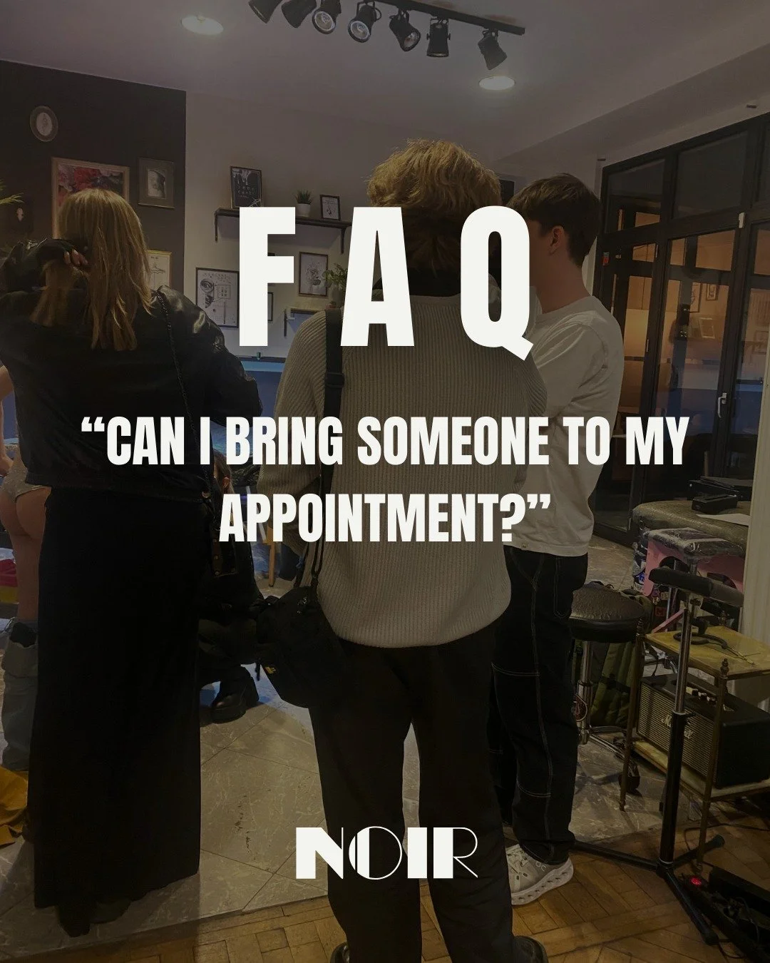 Your artist gives you their full attention.
We protect that focus.
That&rsquo;s why the tattoo area stays just for you and the artist.

So while you get inked, your plus one gets caffeinated, great deal right?💛