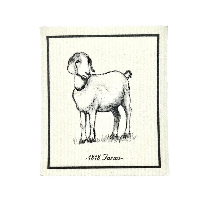 Farrah the Goat Swedish Dishcloth