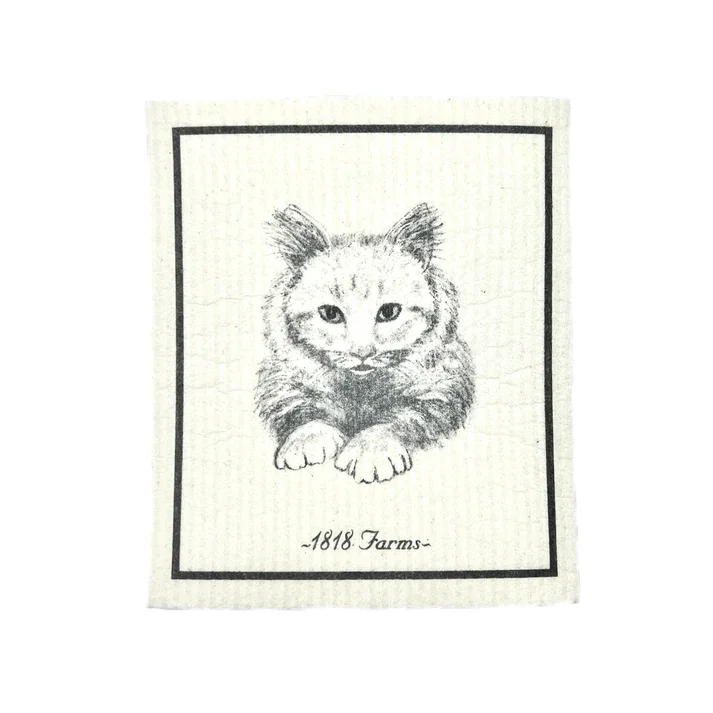 Gingy the Cat Swedish Dishcloth