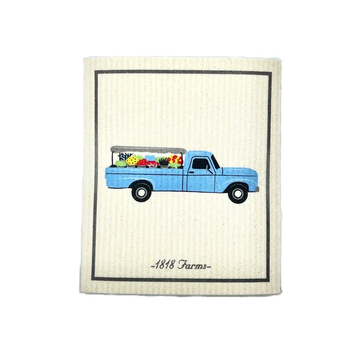 Flower Truck Swedish Dishcloth