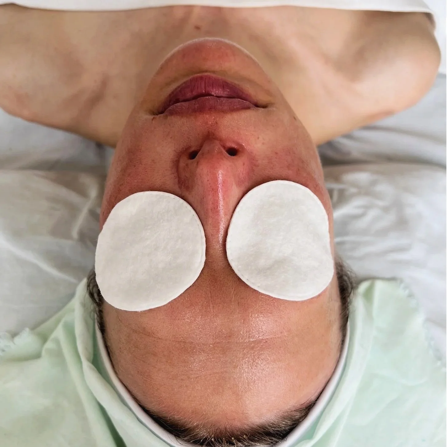 Women relaxing during facial London