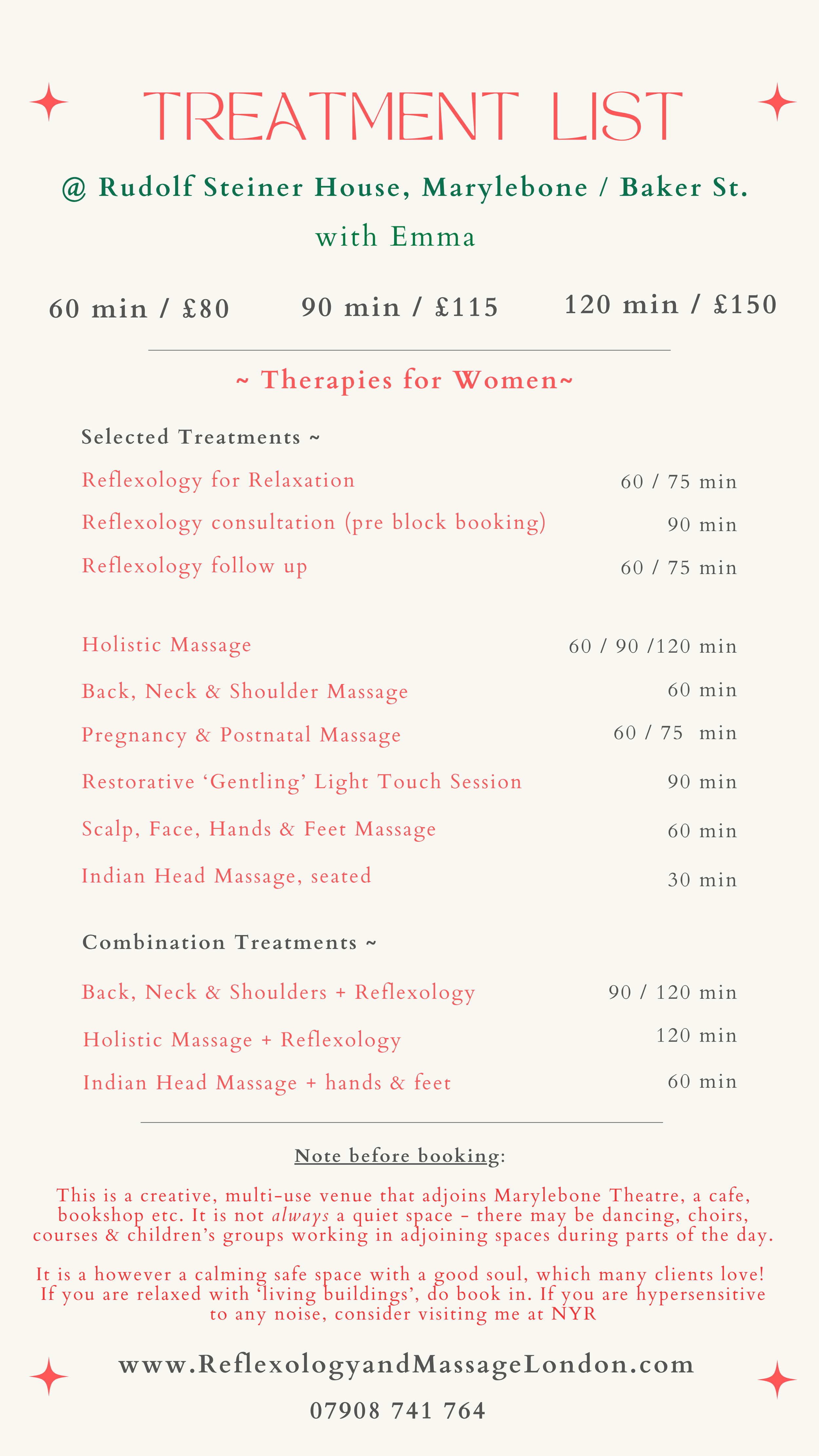 Therapy List at Rudolf Steiner House