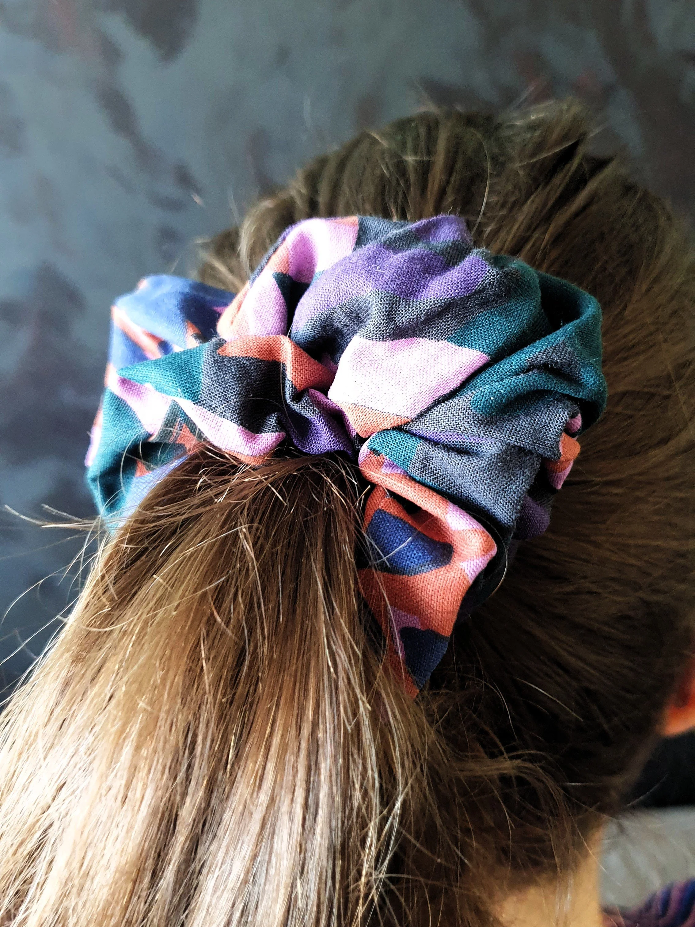 Chouchou en coton à motifs