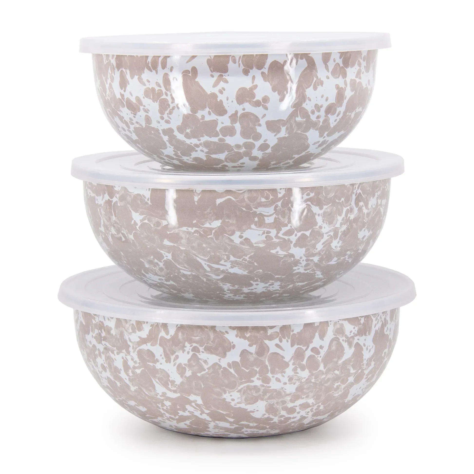 Taupe Swirl Mixing Bowls