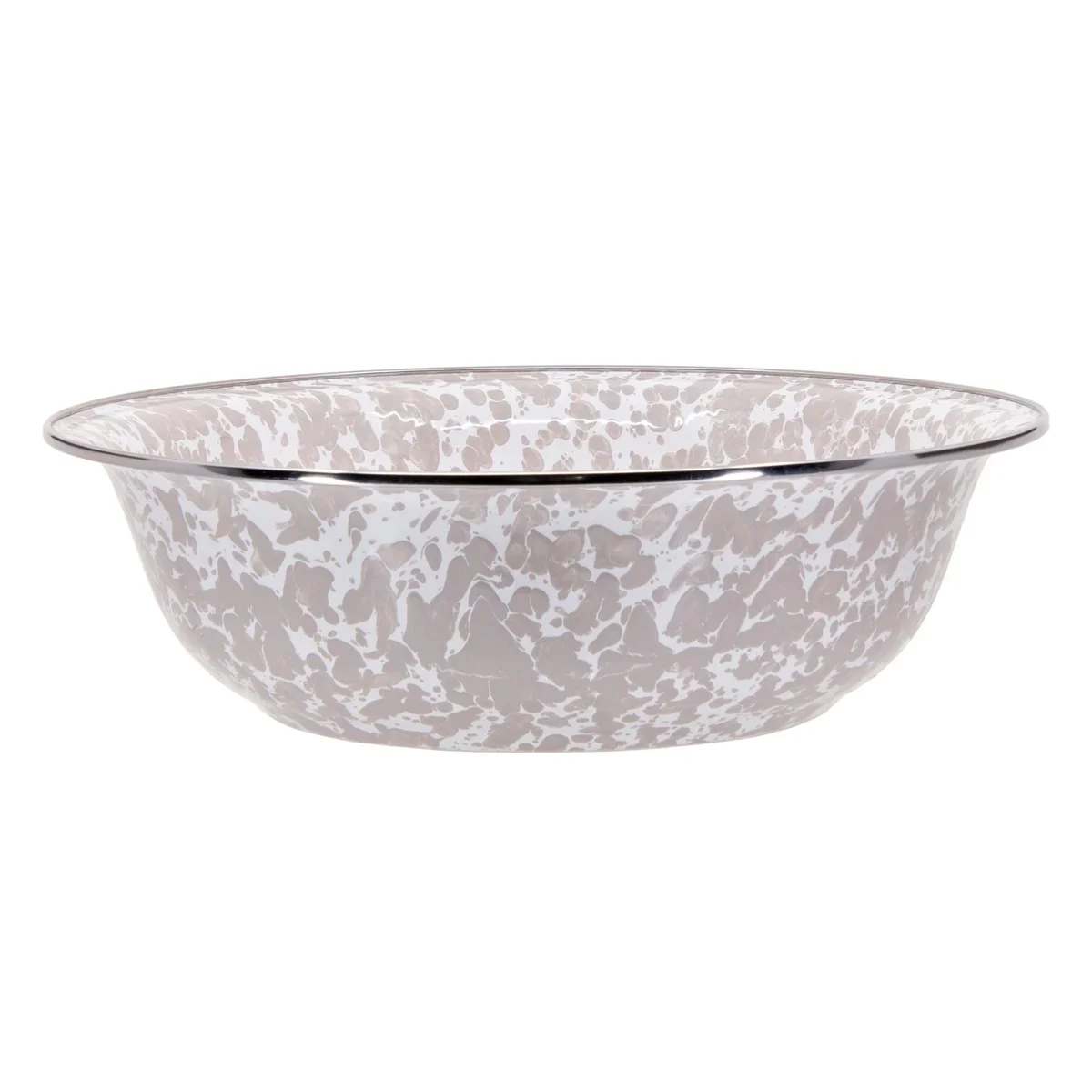 Taupe Swirl Serving Bowl