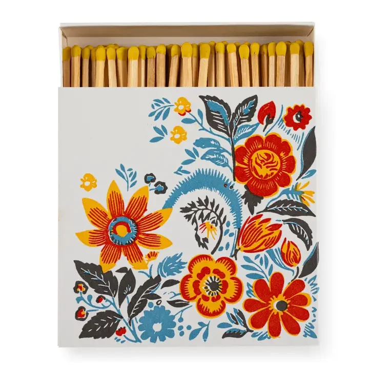 Orange, Blue, Yellow floral Matches