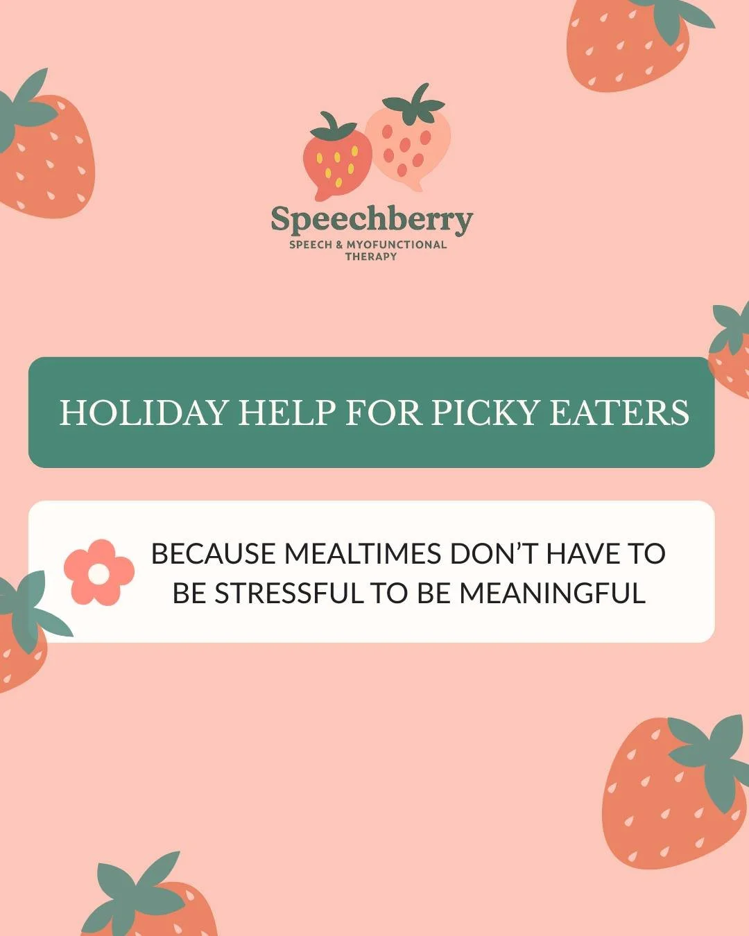 Holiday meals can be magical &mdash; but also overwhelming for children who struggle with picky eating or feeding anxiety.

Here are a few ways to make the season feel safe and enjoyable:

🍽 Include 1&ndash;2 foods they already love
👃 Let them expl