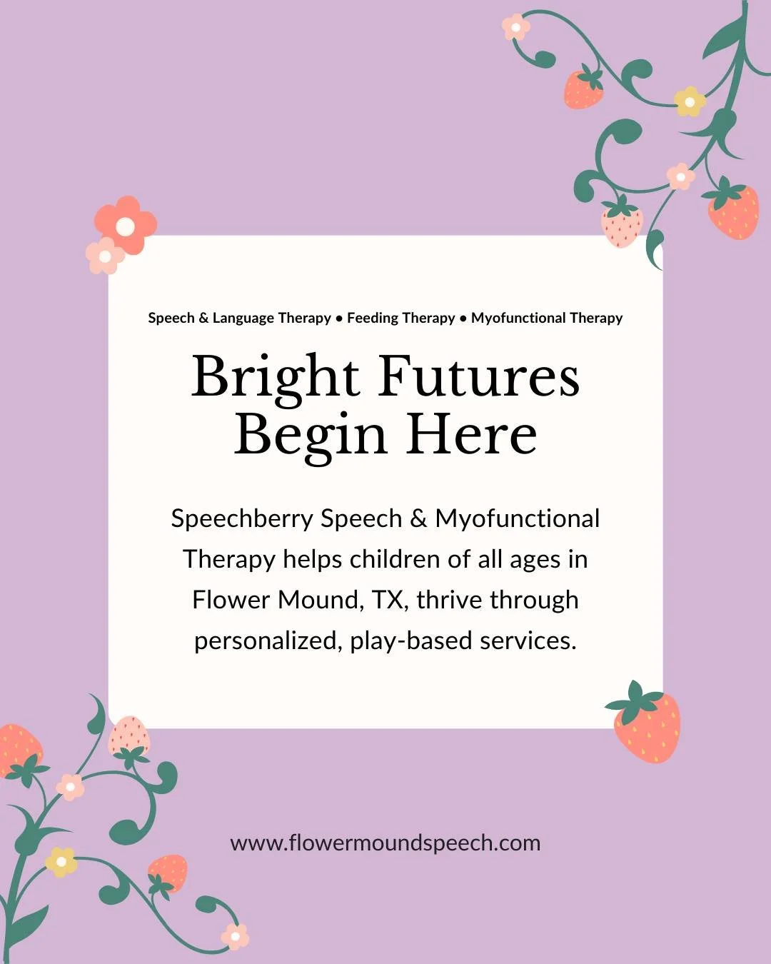 At Speechberry, our mission is rooted in three things: play, progress, and family support.

We believe therapy works best when:
&bull; Children feel confident and encouraged
&bull; Families feel informed and involved
&bull; Care teams work together t