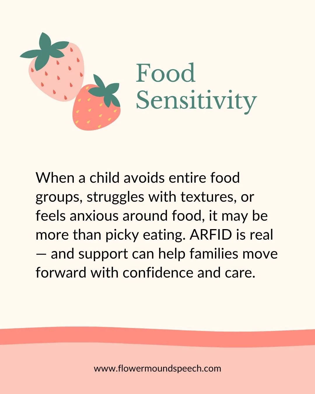 It may be more than picky eating 🤍

If your child avoids entire food groups, struggles with textures, or feels anxious around meals, it may be more than typical picky eating.

For some children, food can feel overwhelming &mdash; and that&rsquo;s wh