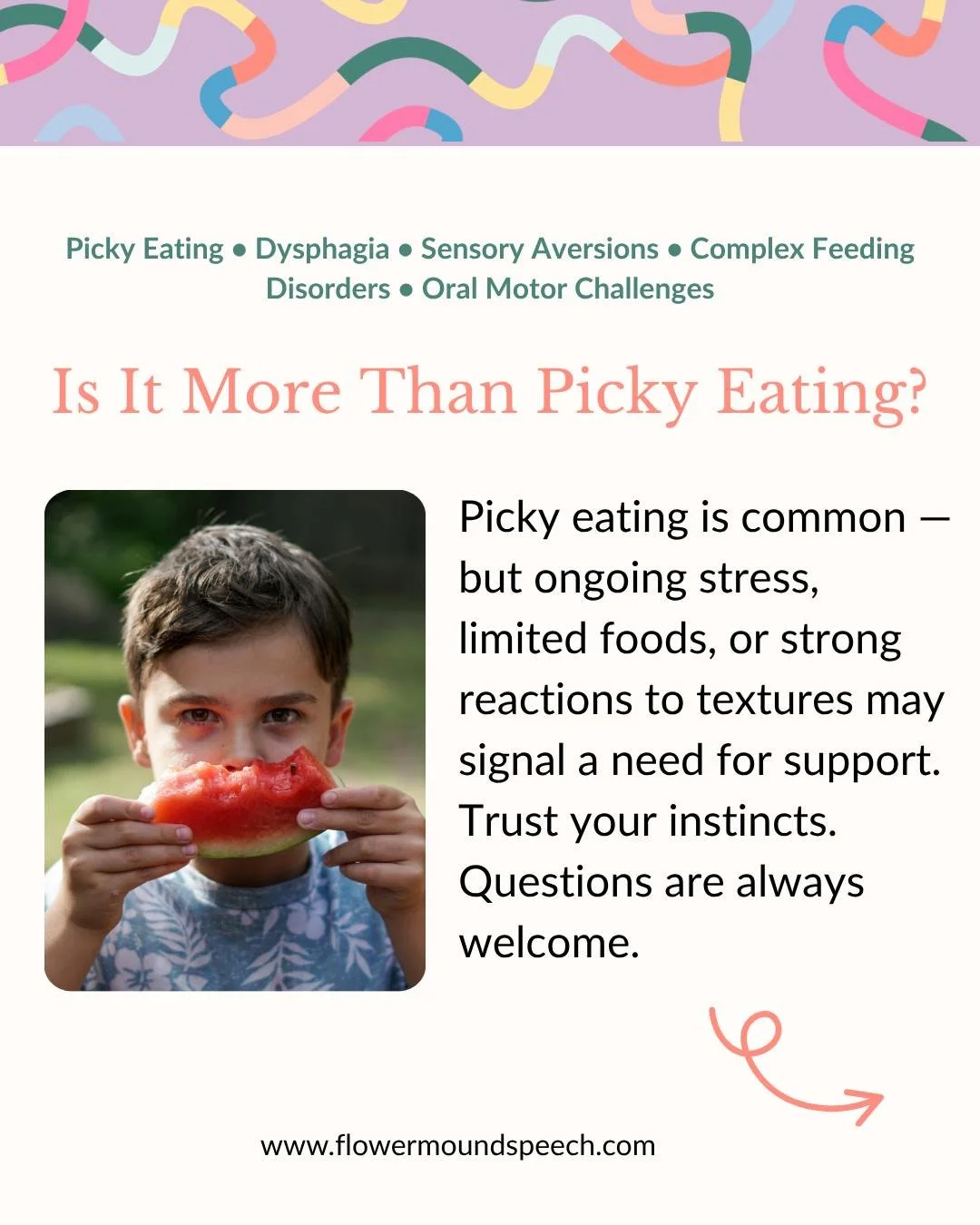 Is it picky eating &mdash; or something more? 🤍

Picky eating is common, but ongoing stress at mealtimes, very limited food choices, or strong reactions to textures may be signs your child needs extra support.

You know your child best. If something