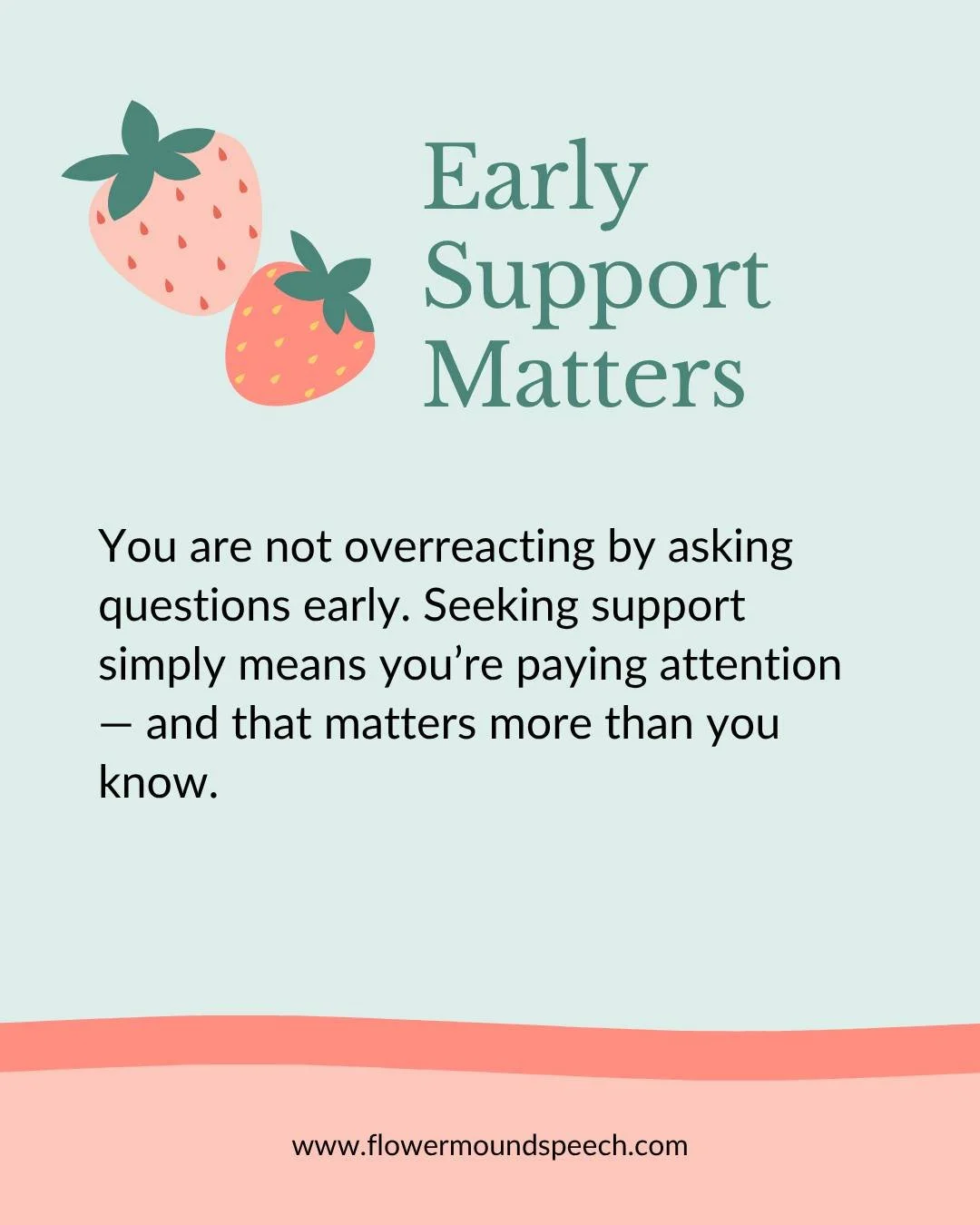 You&rsquo;re not overreacting 🤍

If you&rsquo;ve been wondering whether your child may need support with speech or feeding, it&rsquo;s okay to ask questions.

Early support doesn&rsquo;t mean something is wrong &mdash; it means you&rsquo;re paying a
