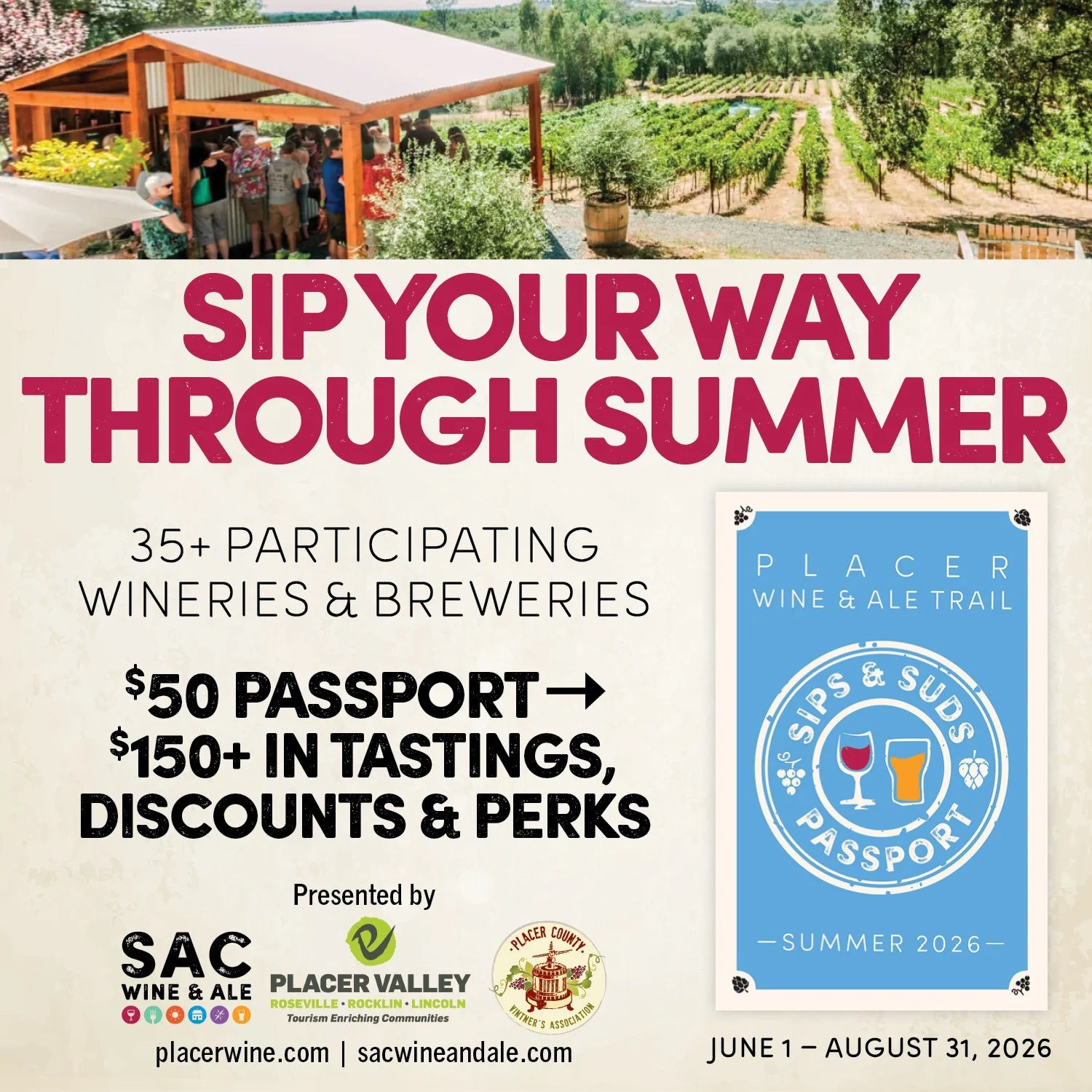Summer Passports Are Here: Sip, Explore &amp; Win in Placer County