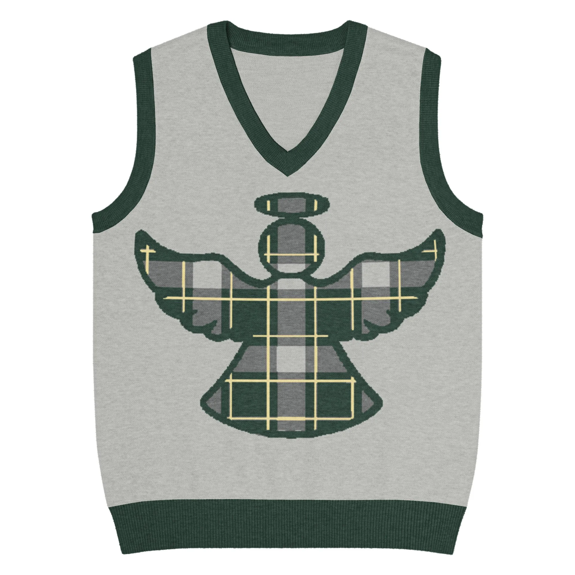 SJA mascot knit sweater vest
