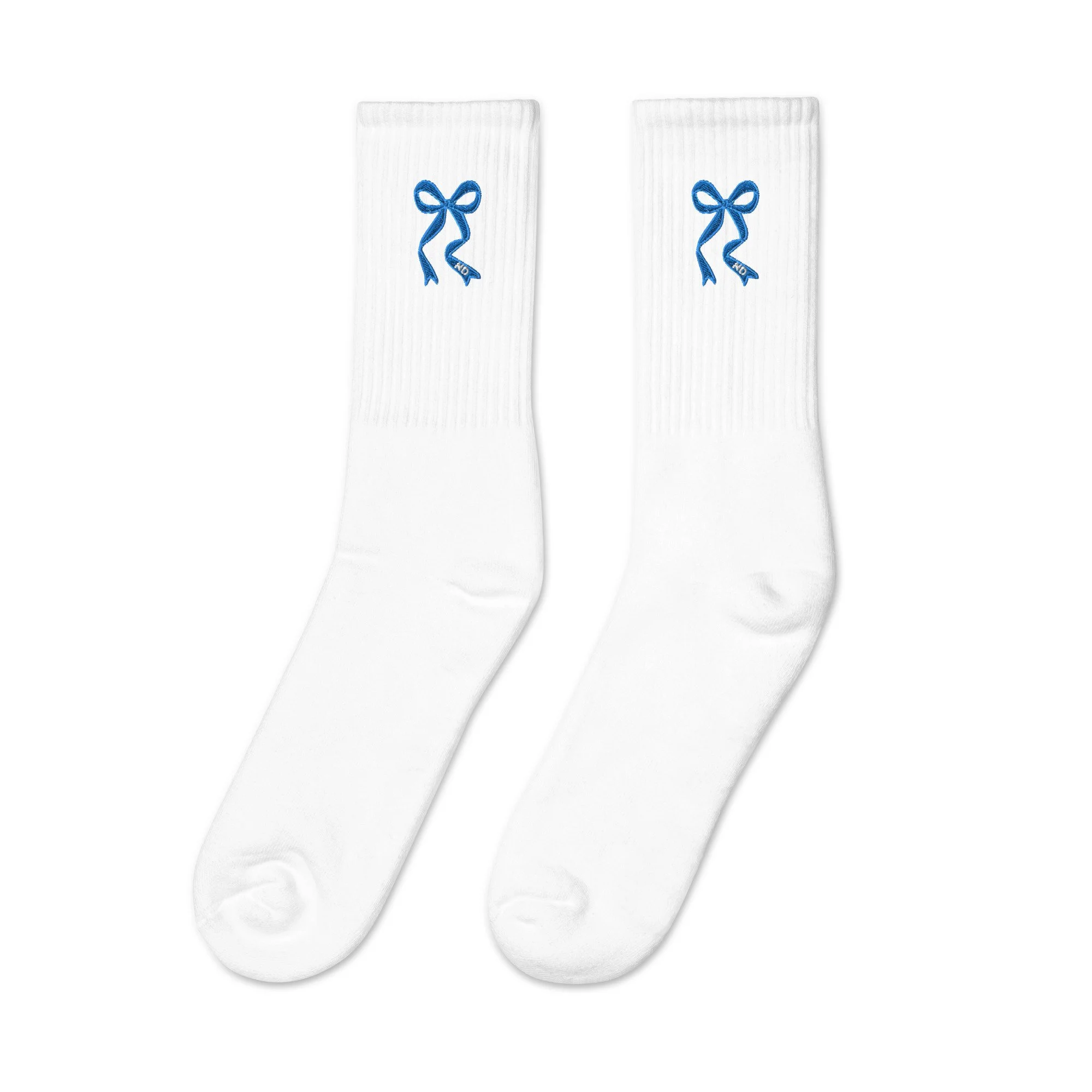 NDHS embroidered bow socks