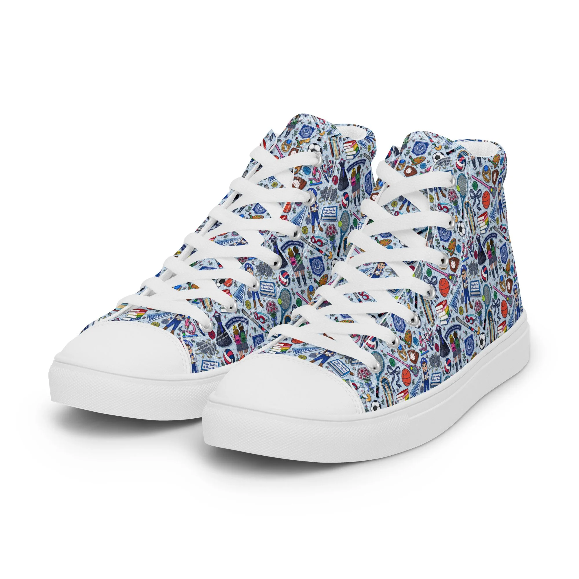 NDHS canvas high-tops