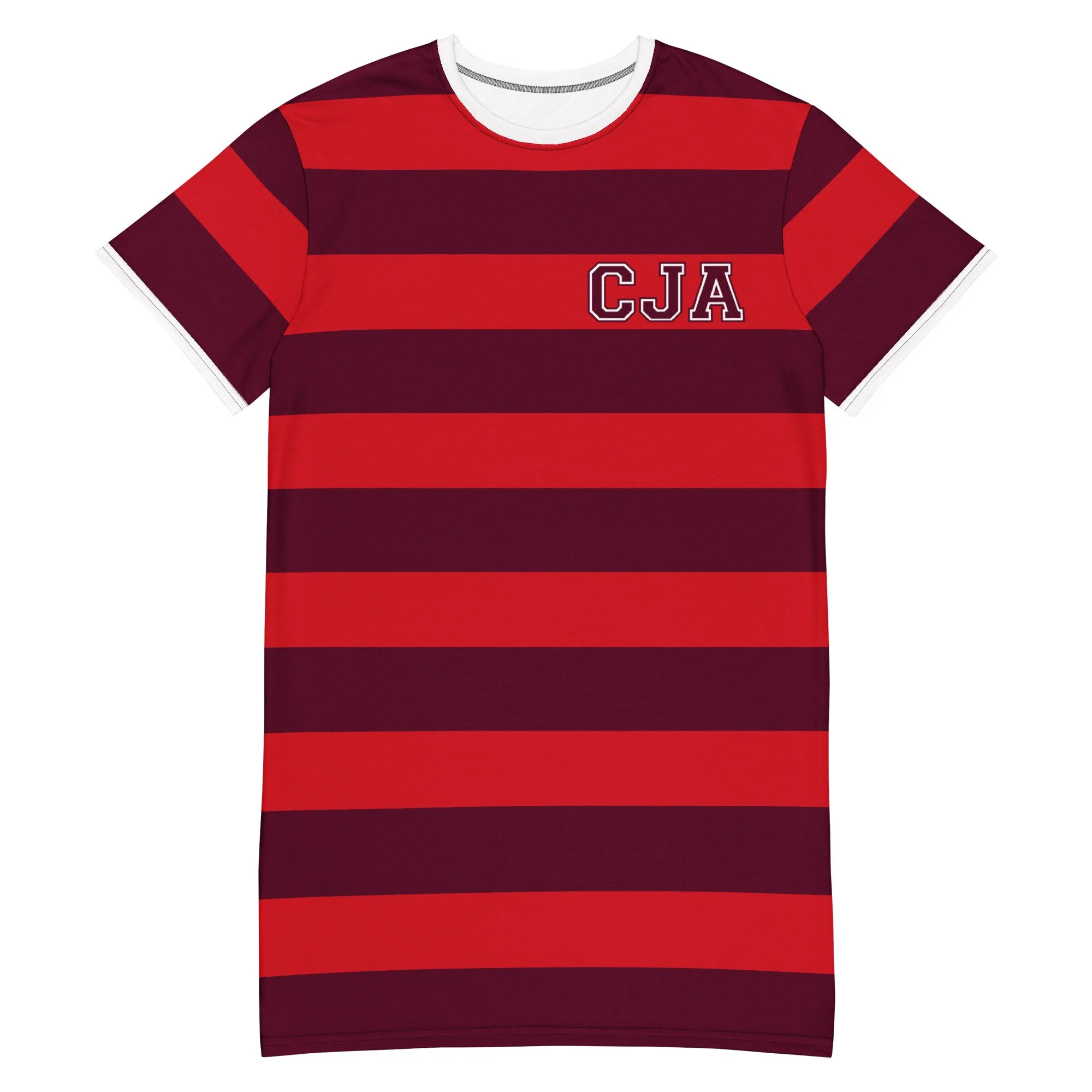 CJA rugby stripe sideline t-shirt dress