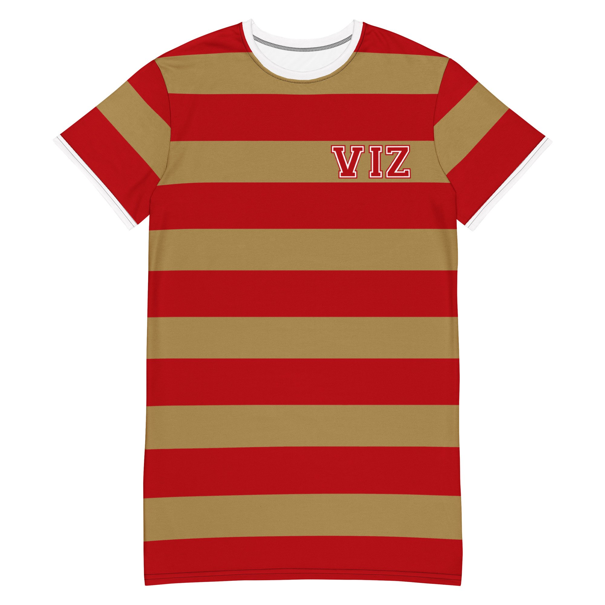 VIZ rugby stripe sideline t-shirt dress