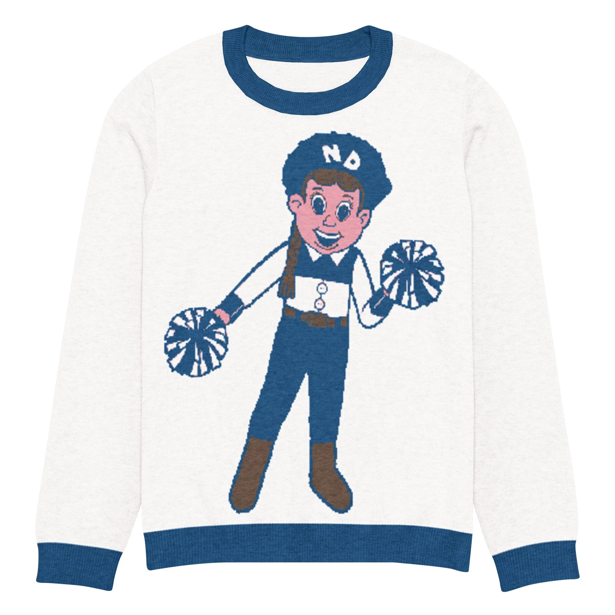NDHS mascot knit crew sweater