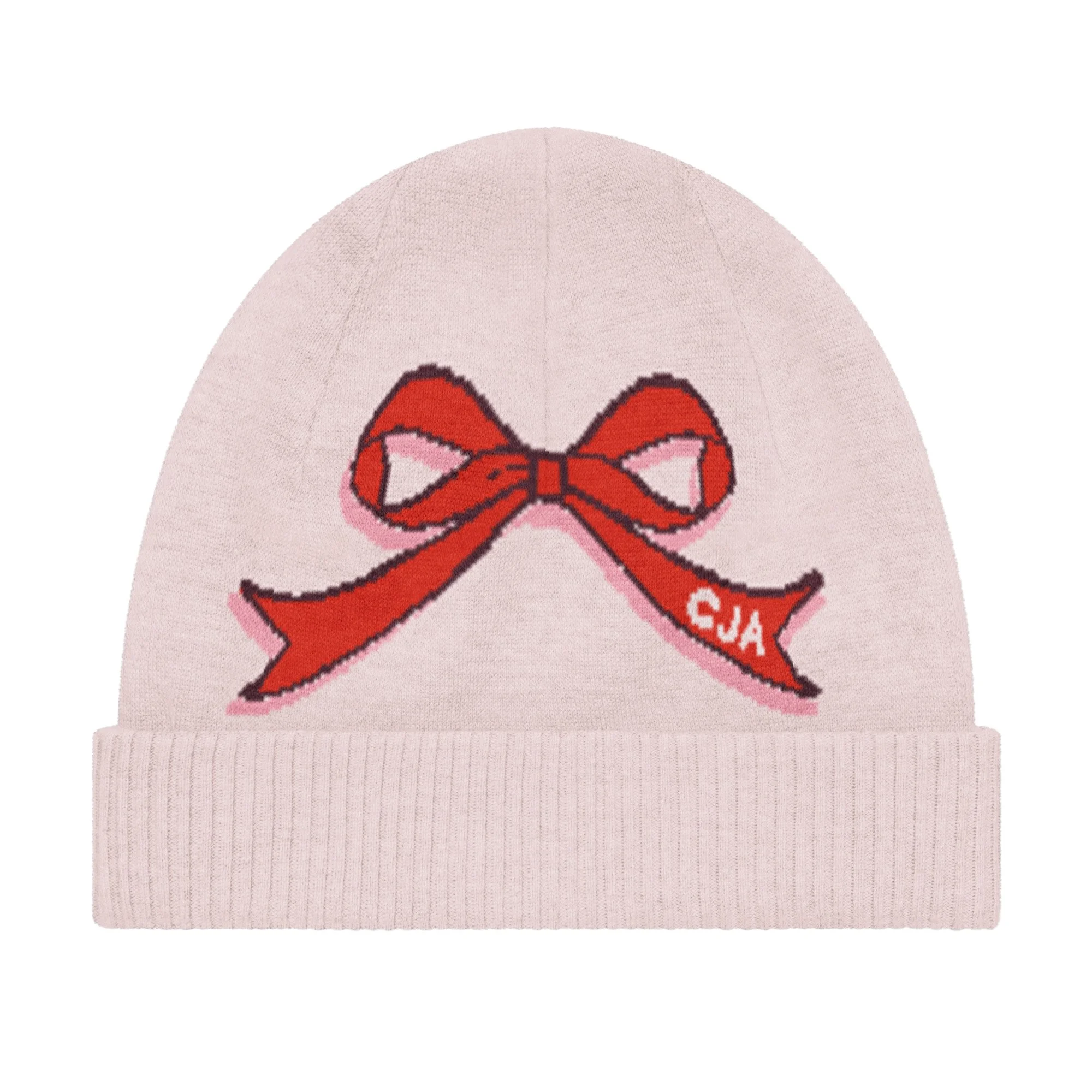 CJA bow knit beanie