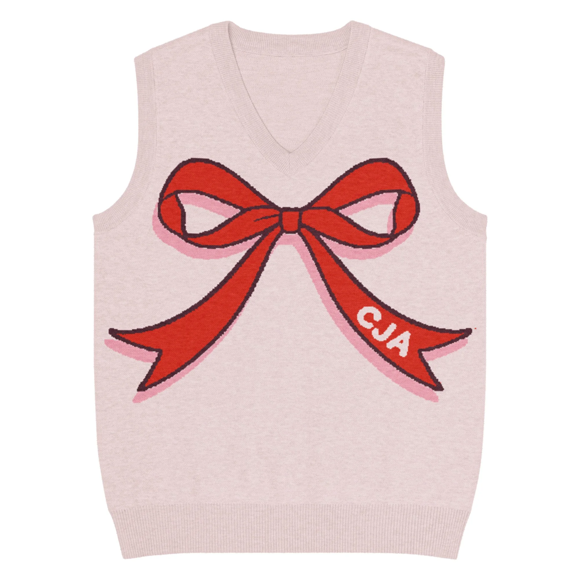 CJA bow knit vest