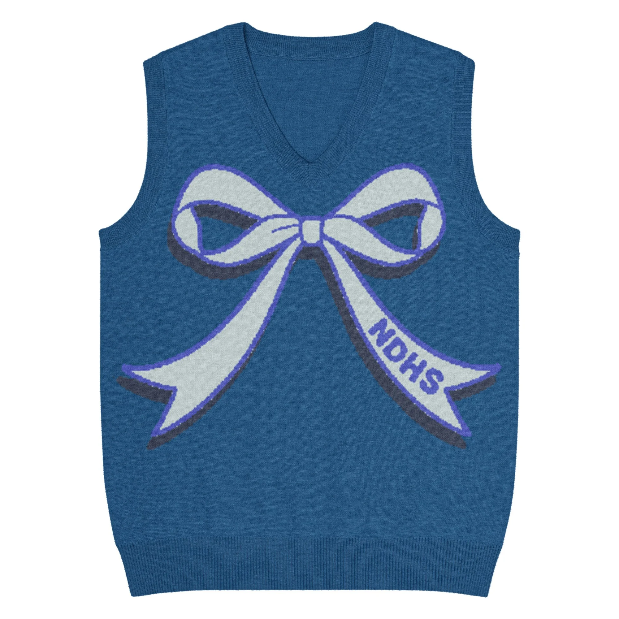 NDHS bow knit sweater vest