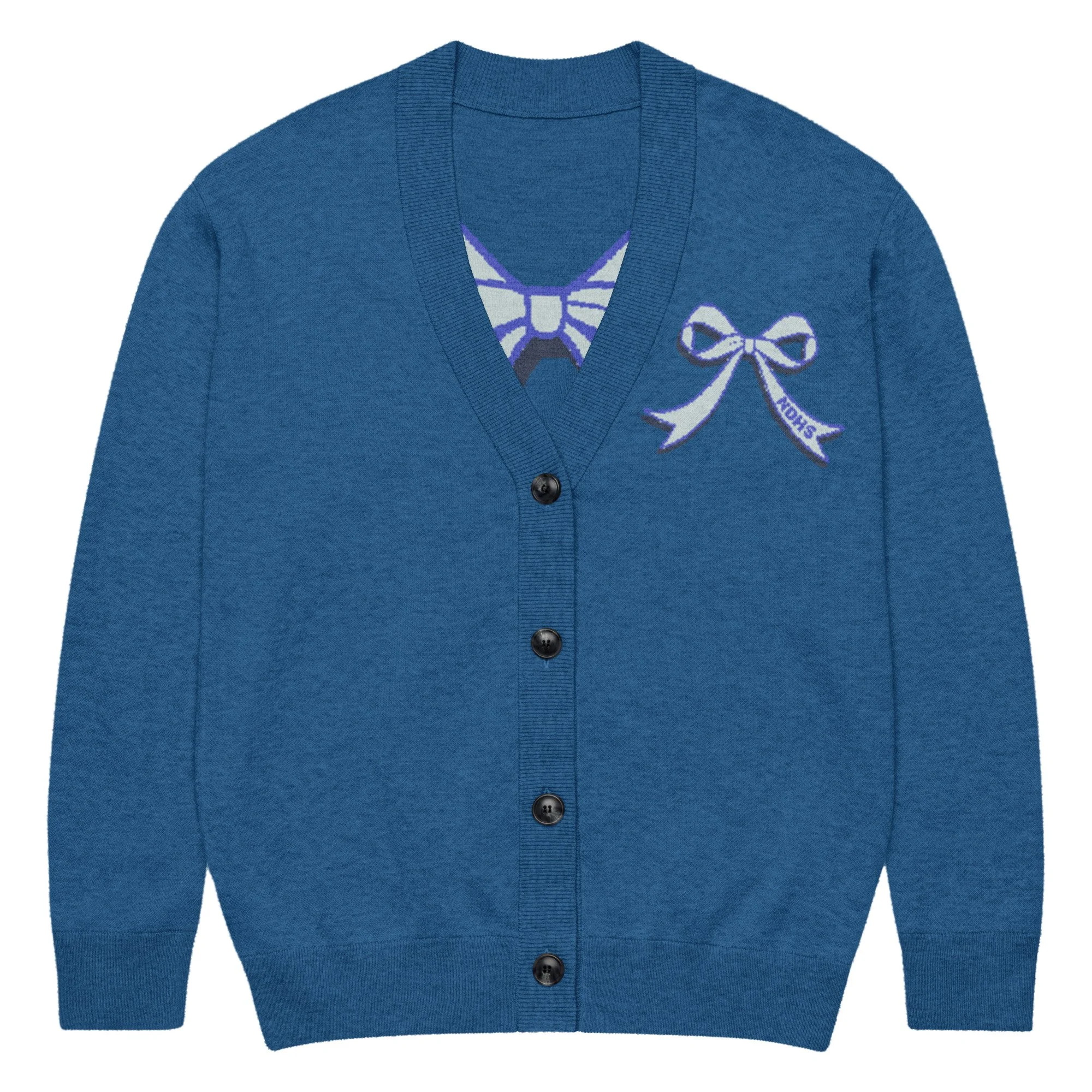 NDHS bow knit cardigan