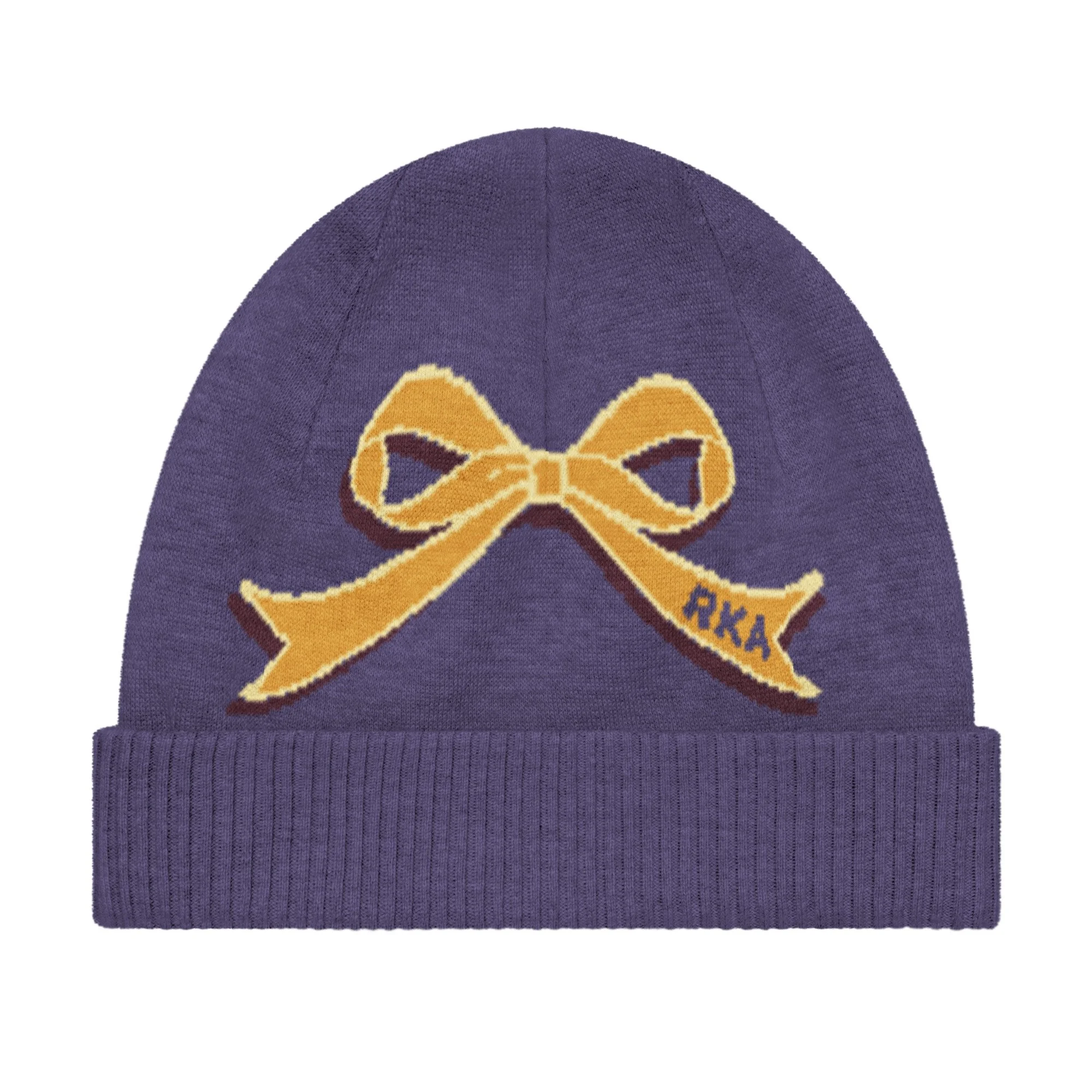 RKA bow knit beanie