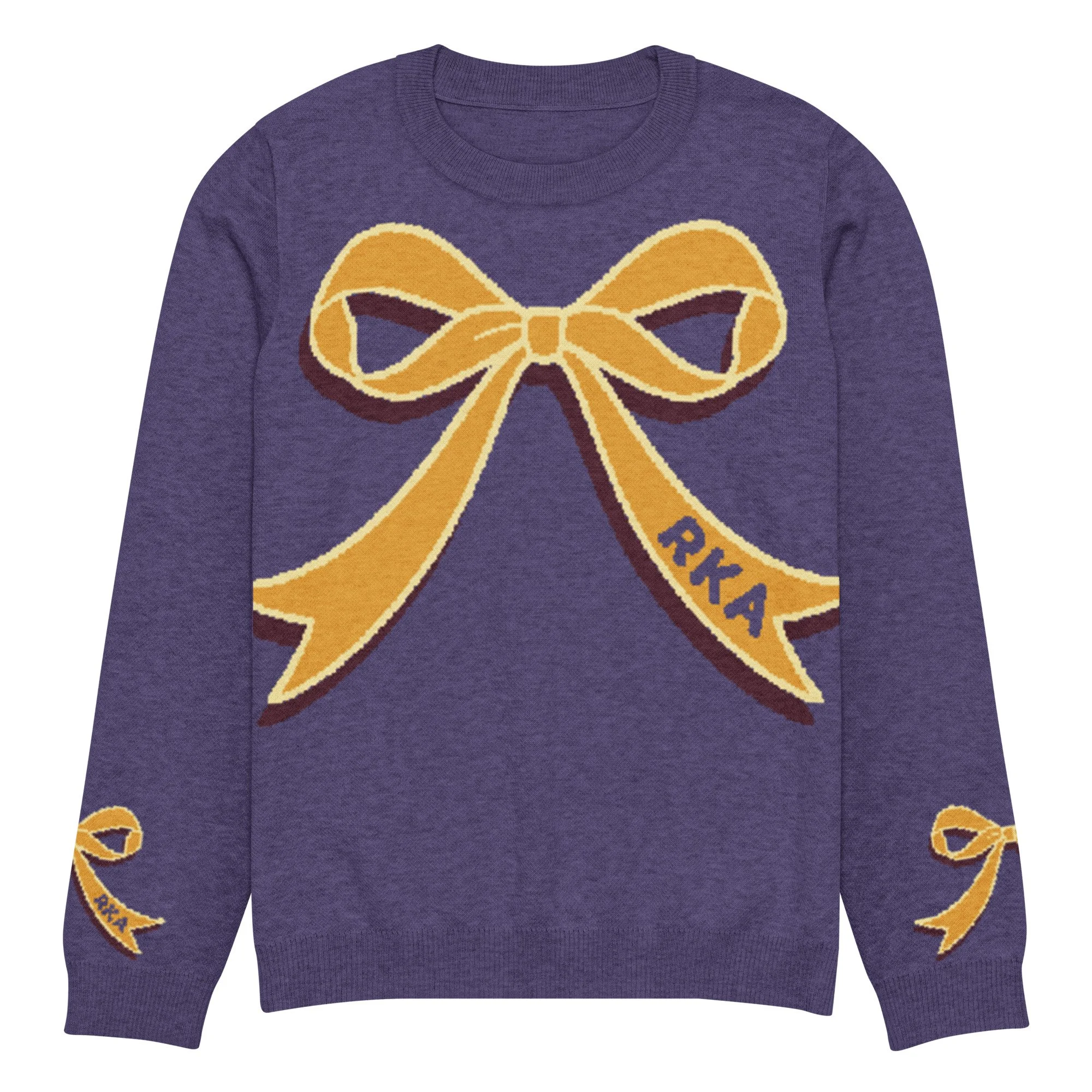 RKA bow knit crew sweater