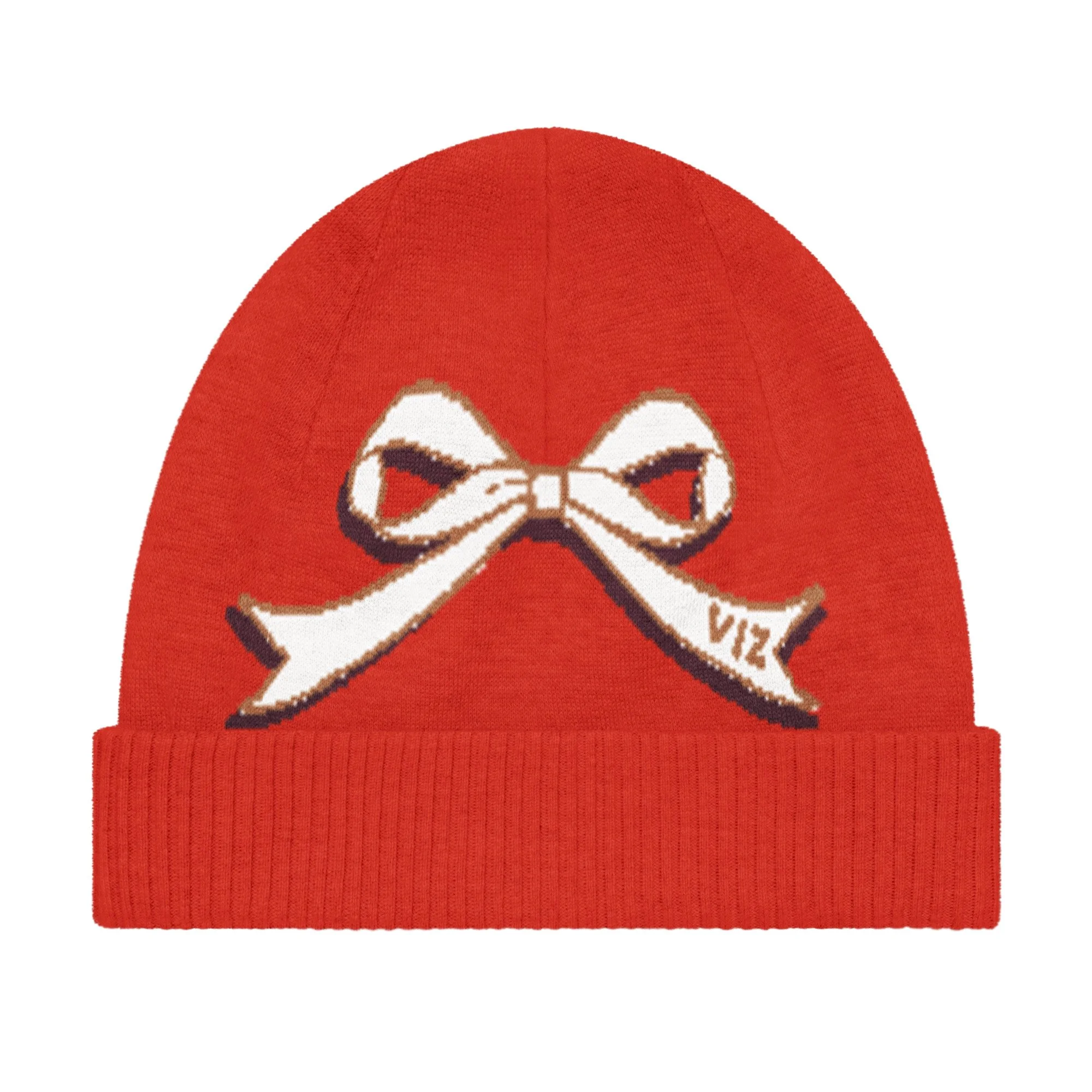 VIZ bow knit beanie