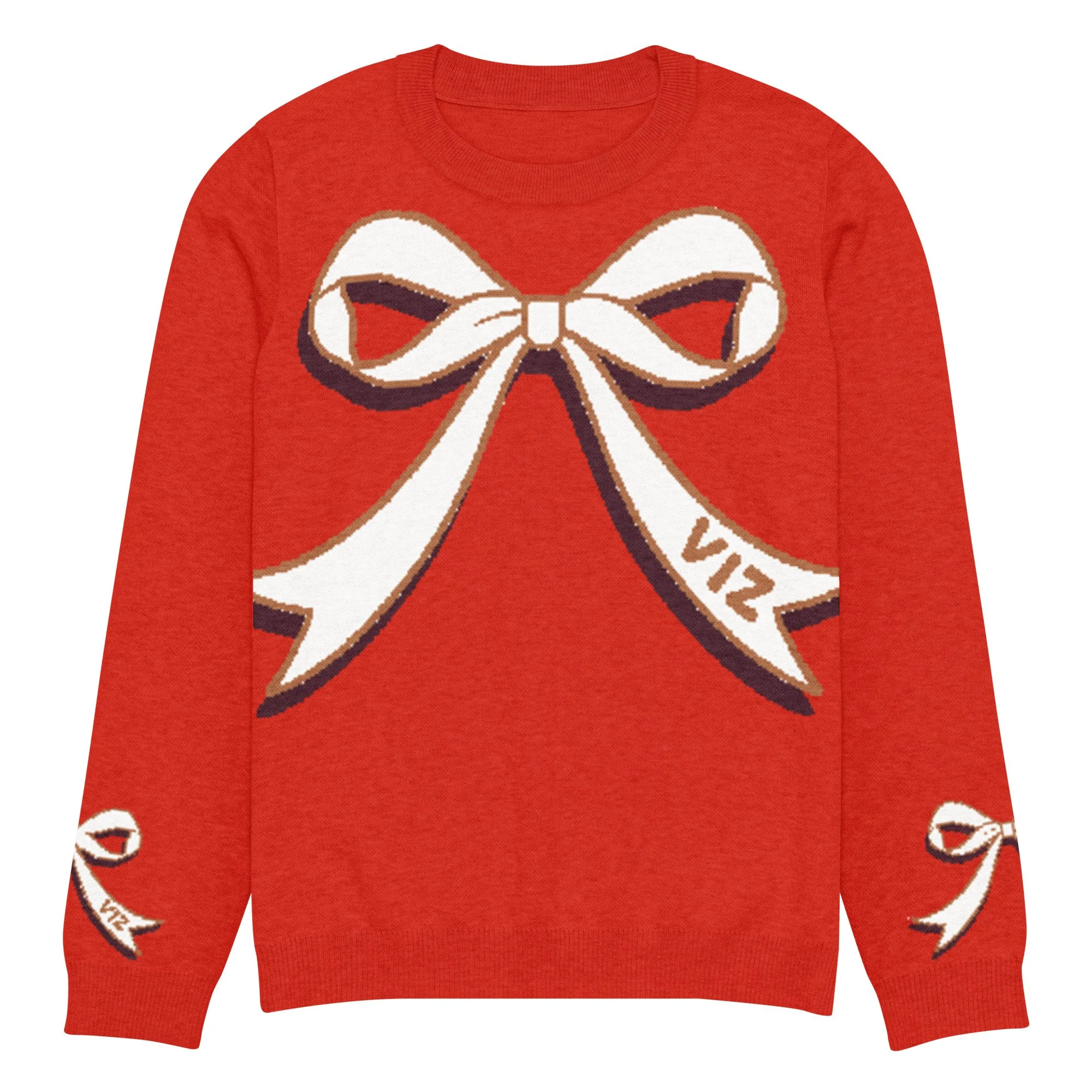 VIZ bow knit crew sweater