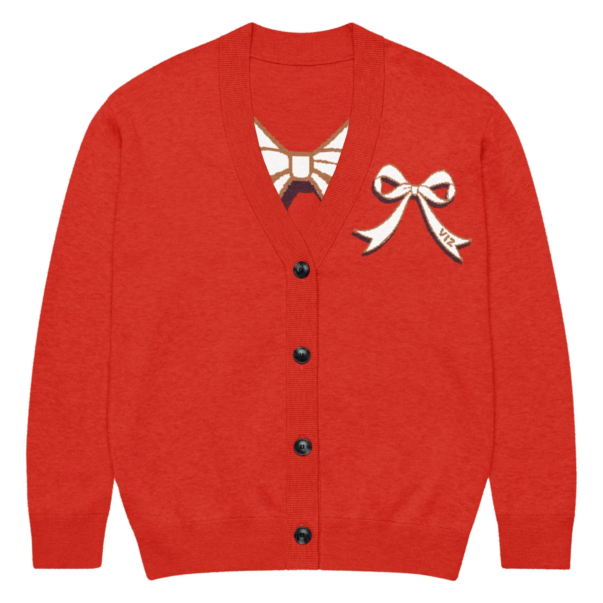 VIZ bow knit cardigan