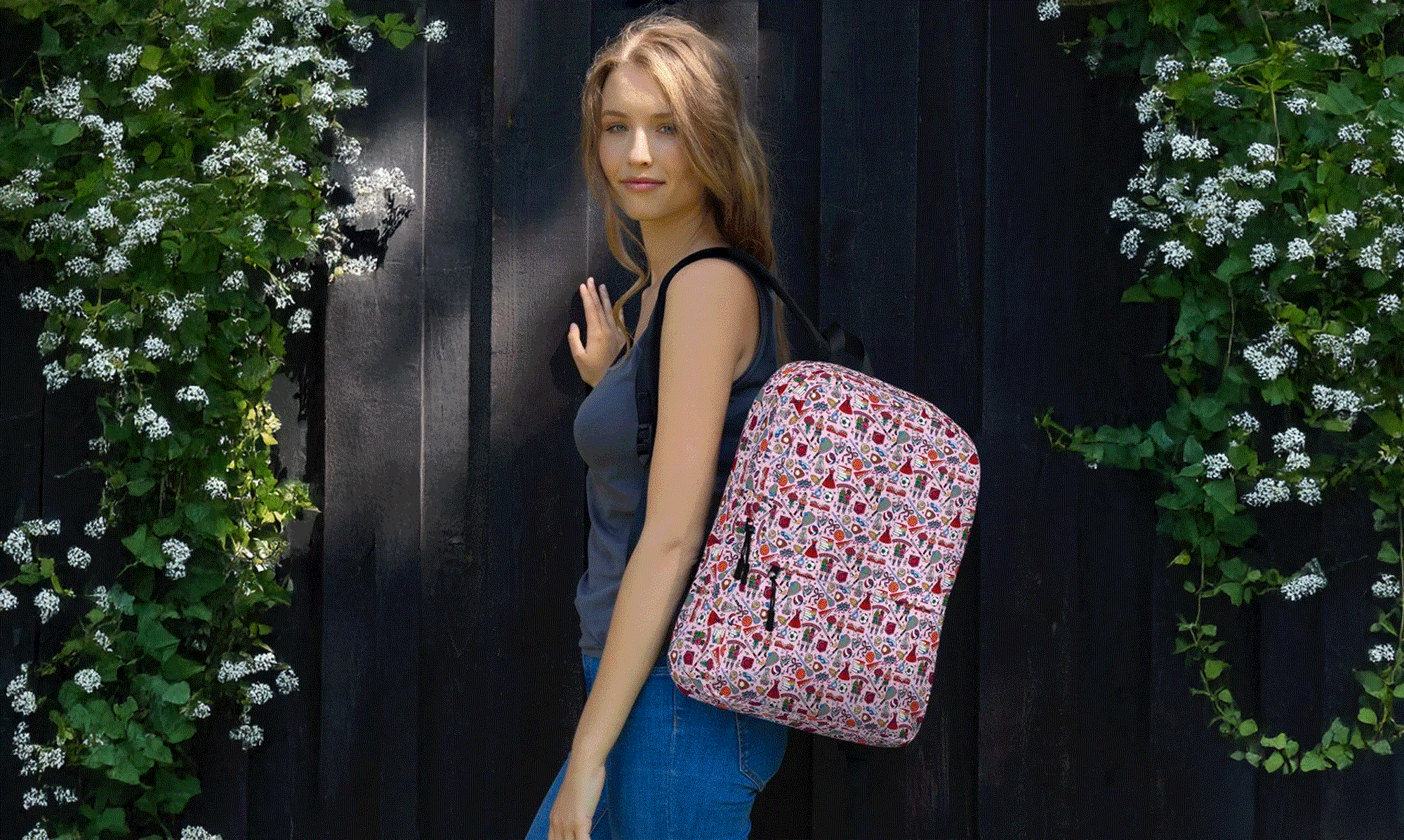 Cozy Ozy signature print backpack