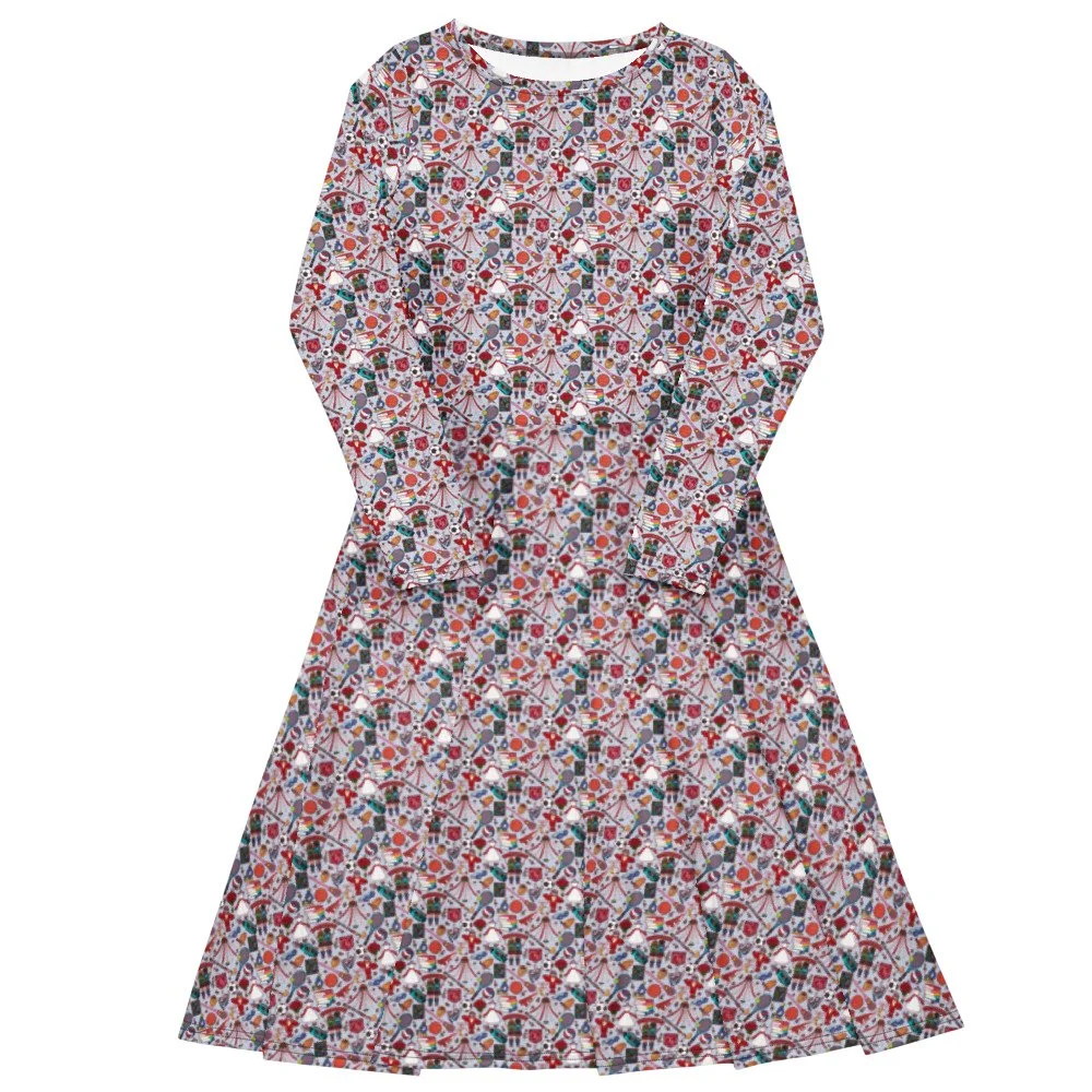 VIZ long sleeve midi dress