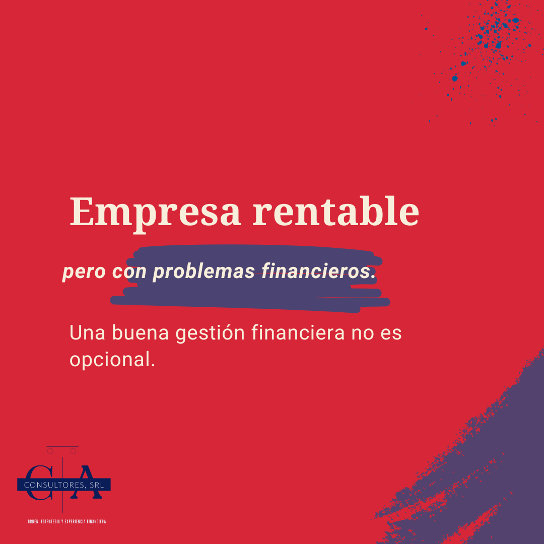 Gestión financiera. Consultores, SRL en la esquina inferior izquierda.