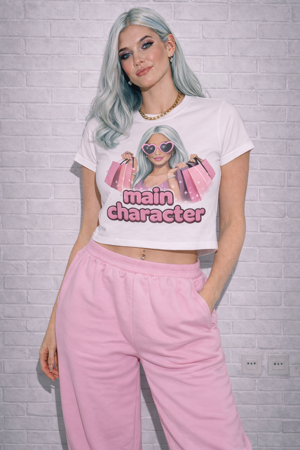 MAIN CHARACTER CROP TEE