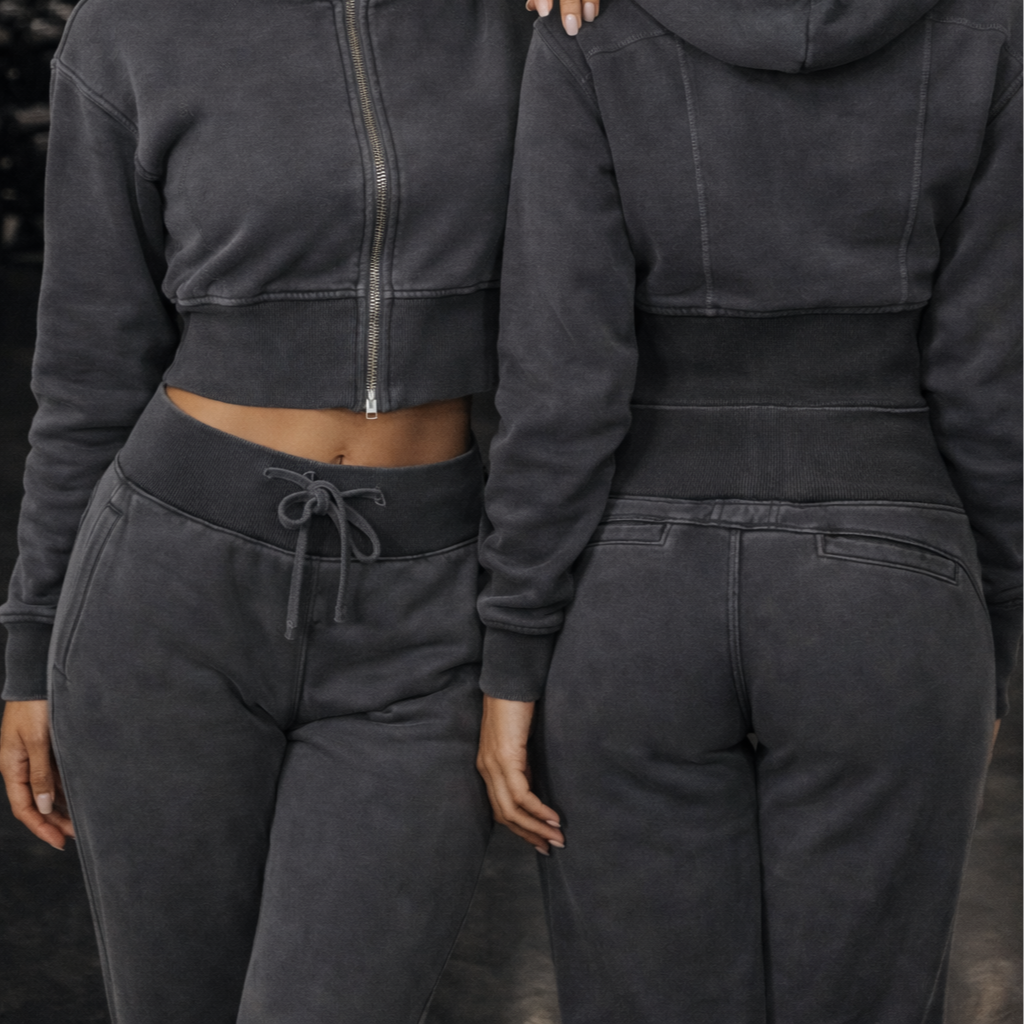 Take Heart | Vintage Washed Flared Fleece Pants