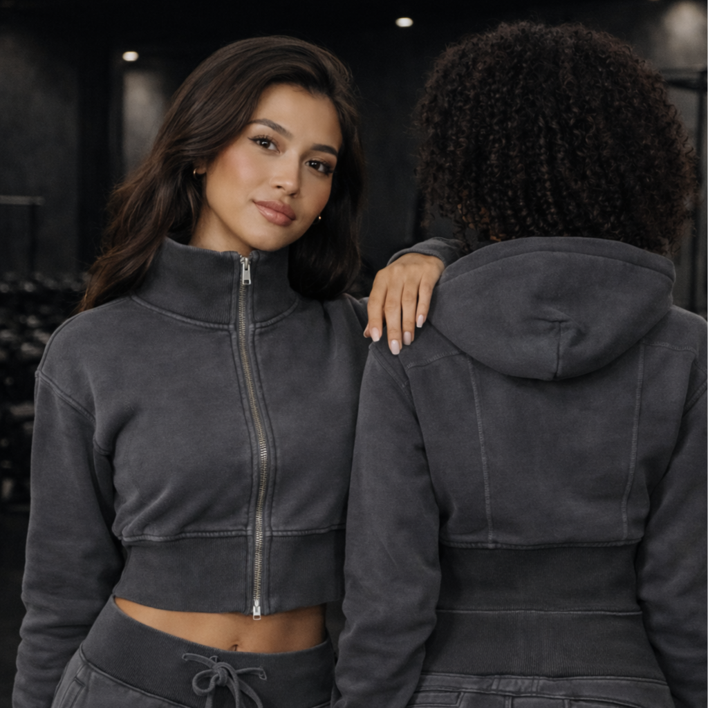 Take Heart | Cross of Nails Vintage Washed Cropped Fleece Hoodie