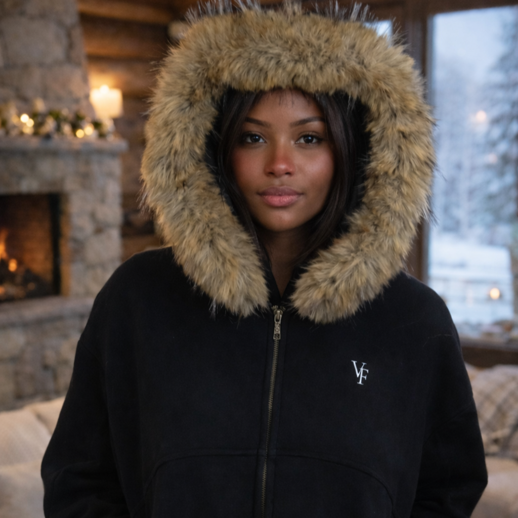 Take Heart | Sun Fade Boxy Detachable Fur Coat