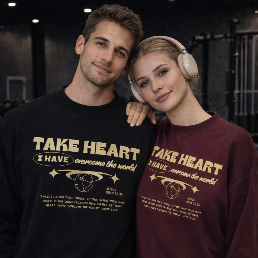 Take Heart | Unisex Essential Heavyweight Crewneck Sweatshirt