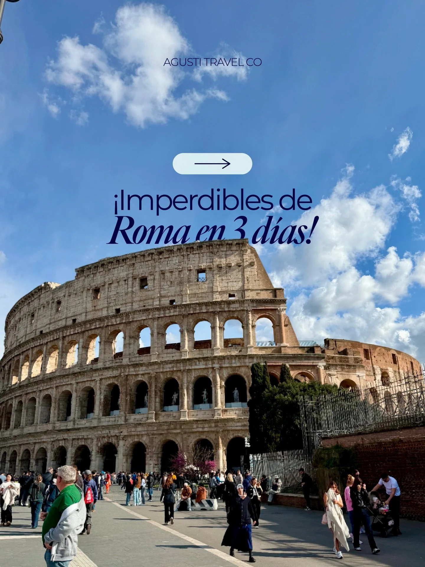 Roma 🇮🇹 en 3 d&iacute;as 

Historia, cultura y rincones que te dejan sin palabras en cada paso 😍

&iquest;Te gustar&iacute;a hacer este viaje? 
Escribinos y lo armamos a tu medida ✈️